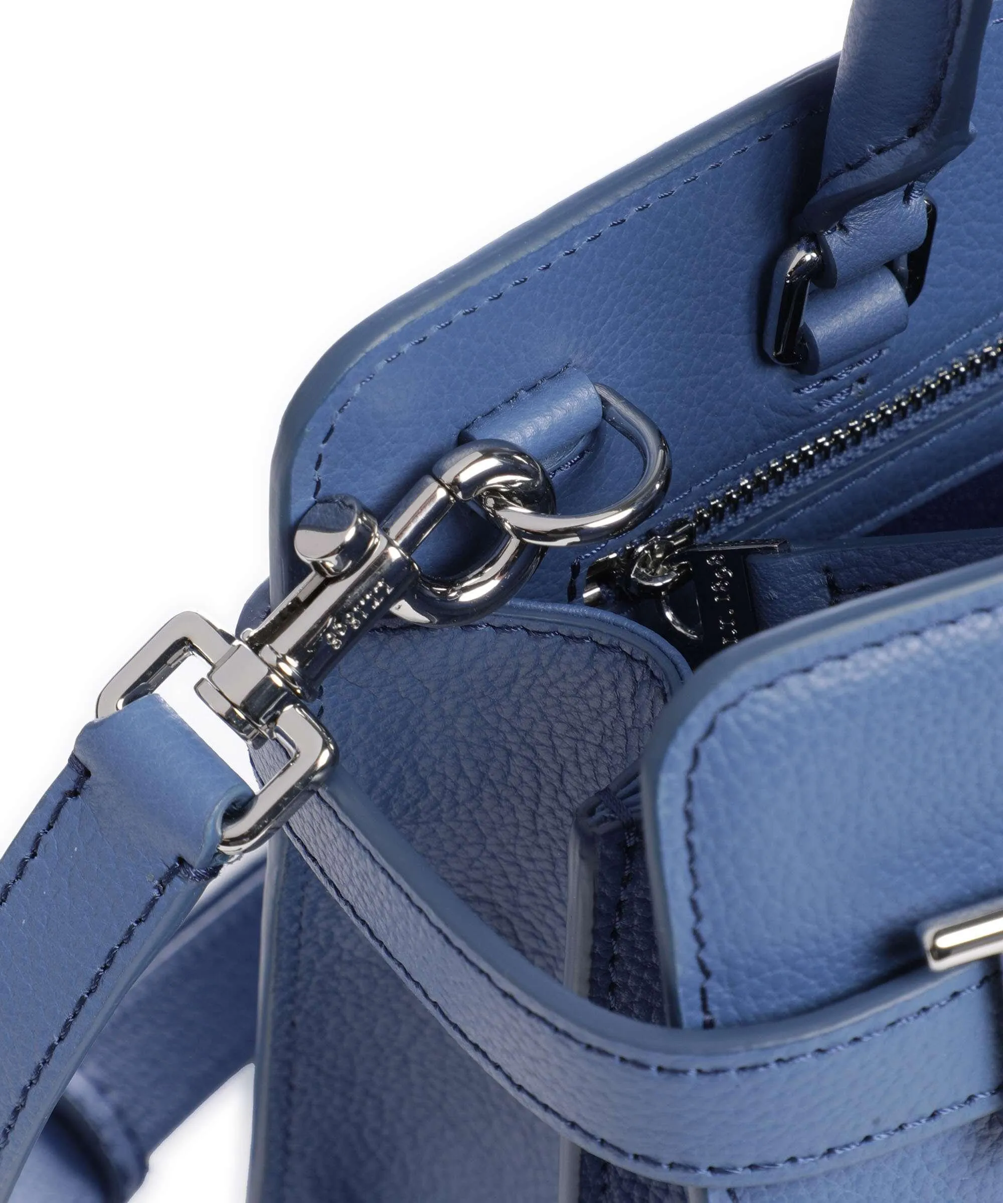  Le Tanneur Emilie Borsa a mano pelle di vacchetta grana blu  