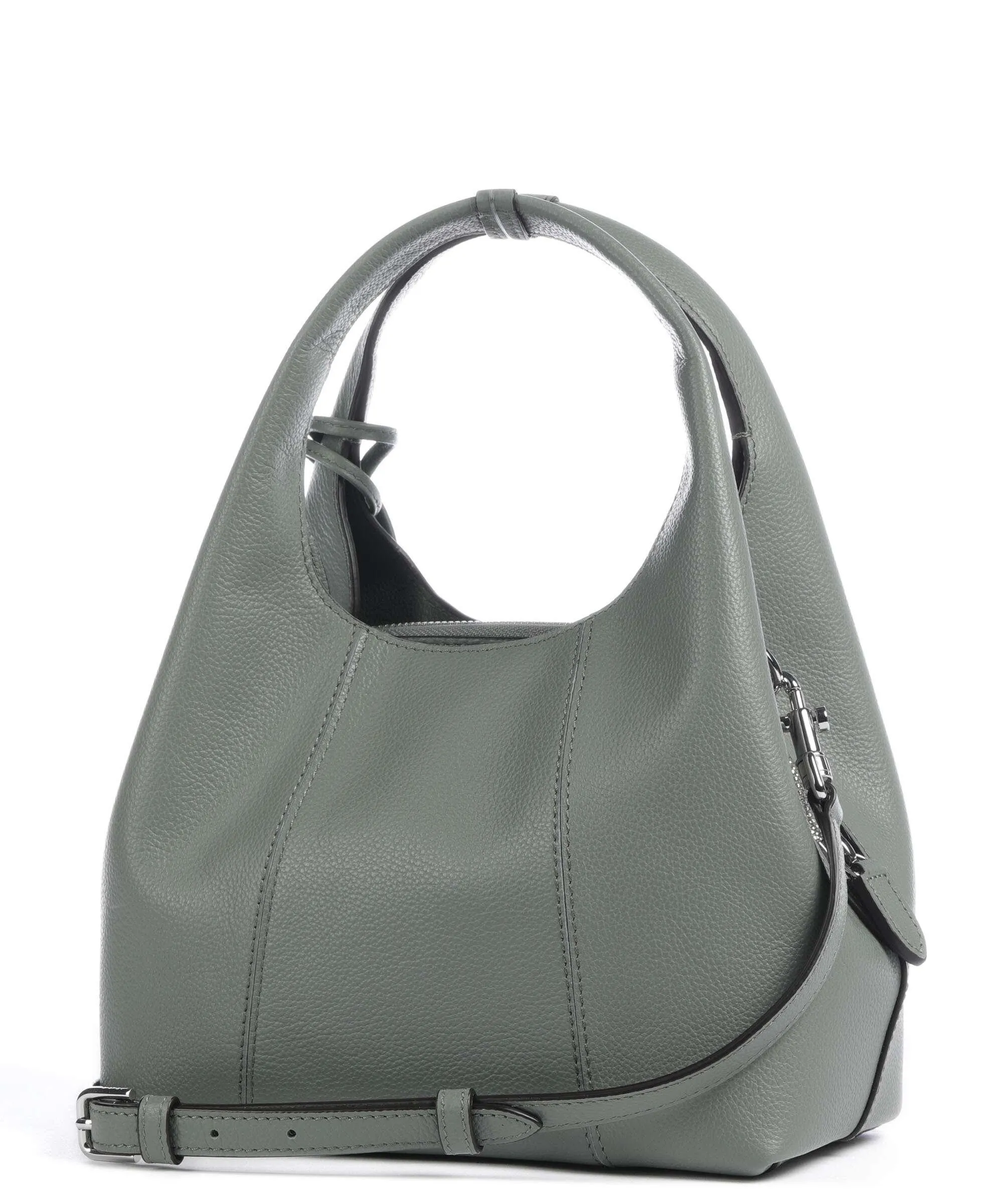 Le Tanneur Juliette Borsa a mano pelle granulata verde-oliva  
