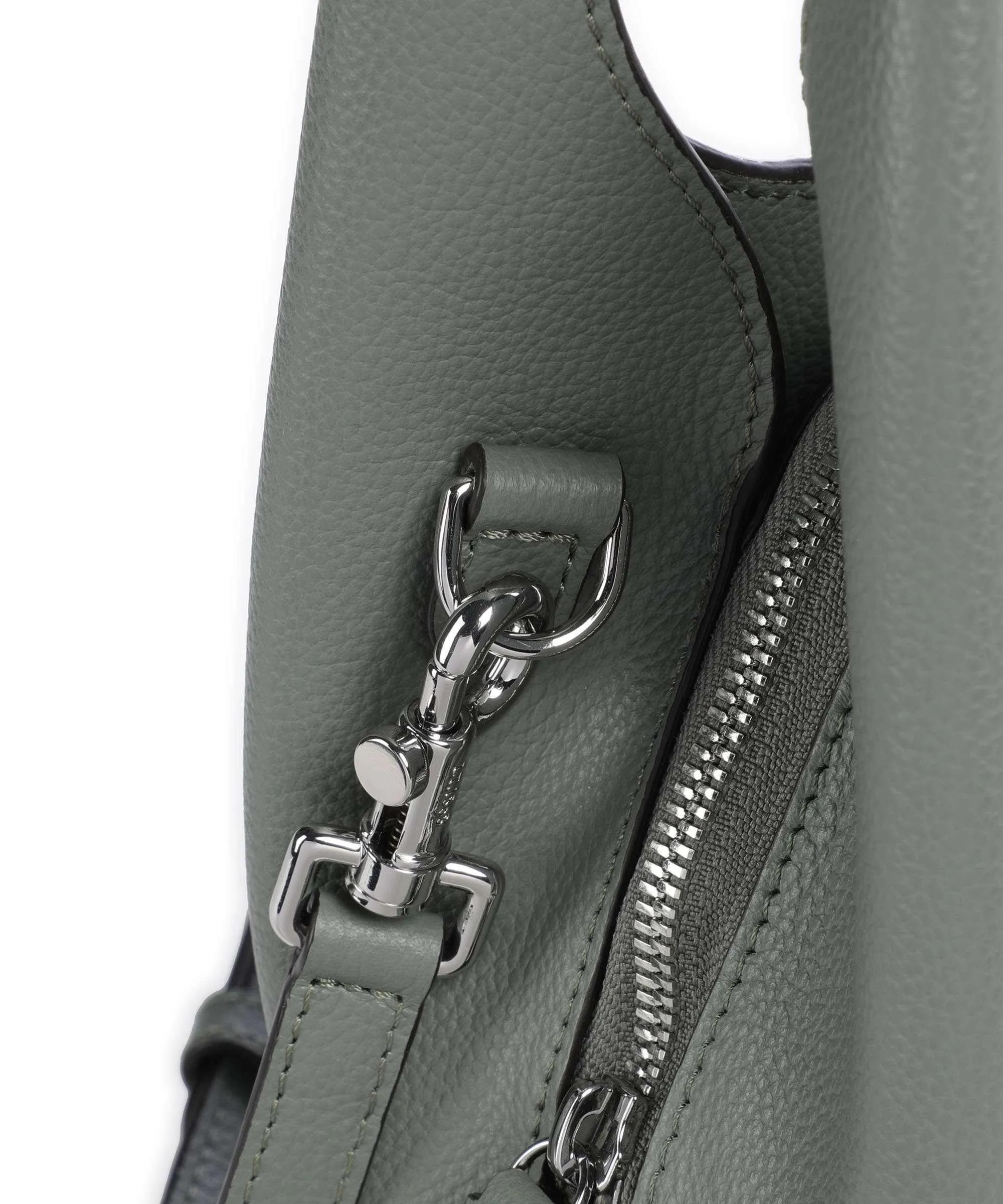  Le Tanneur Juliette Borsa a mano pelle granulata verde-oliva  