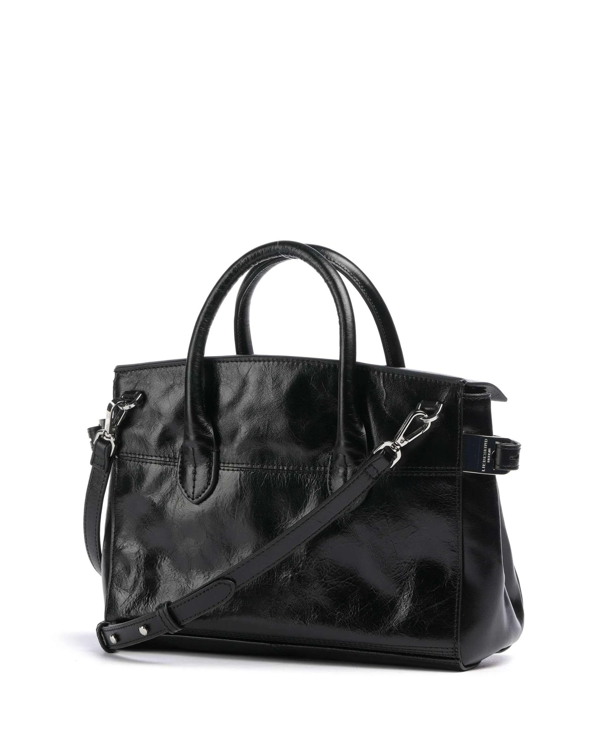  Liebeskind Gloria Lack Distressed M Borsa a mano pelle bovina nero  