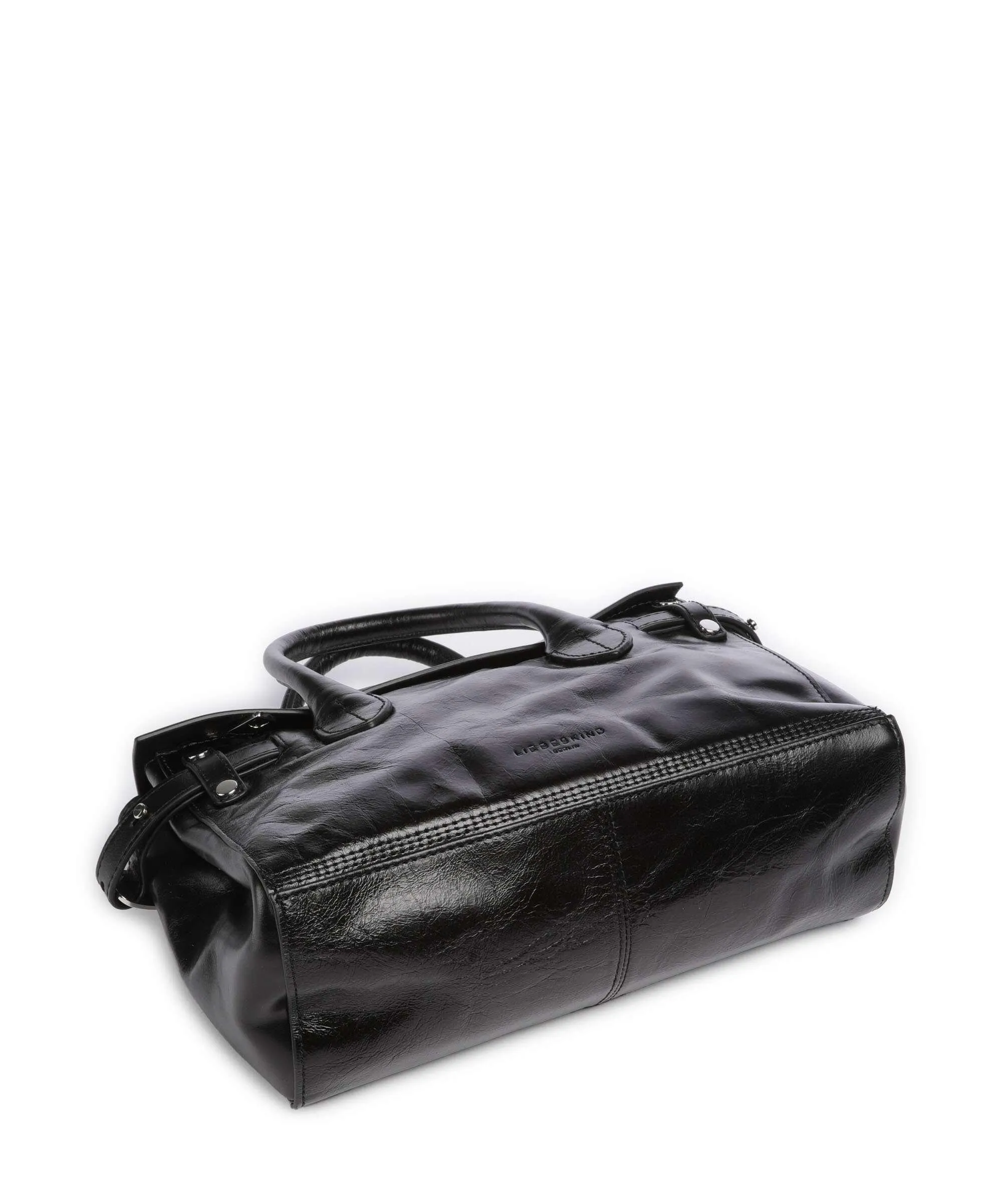  Liebeskind Gloria Lack Distressed M Borsa a mano pelle bovina nero  