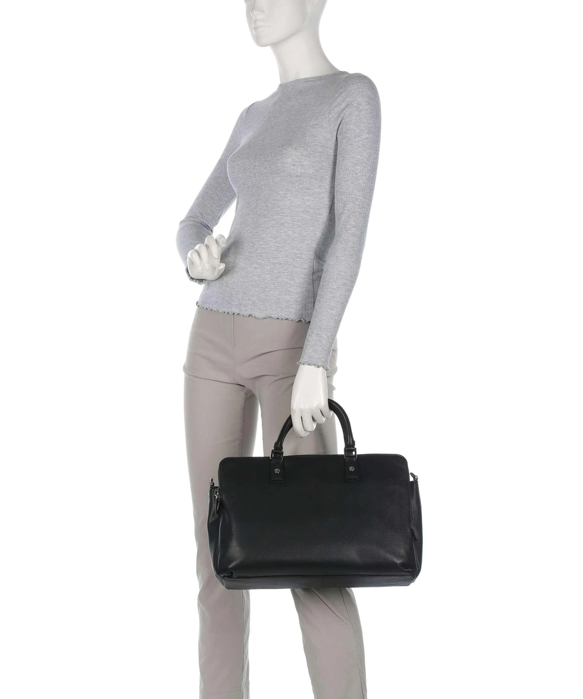  Liebeskind Koko 3D Leather M Borsa a mano pelle a grana fine nero  