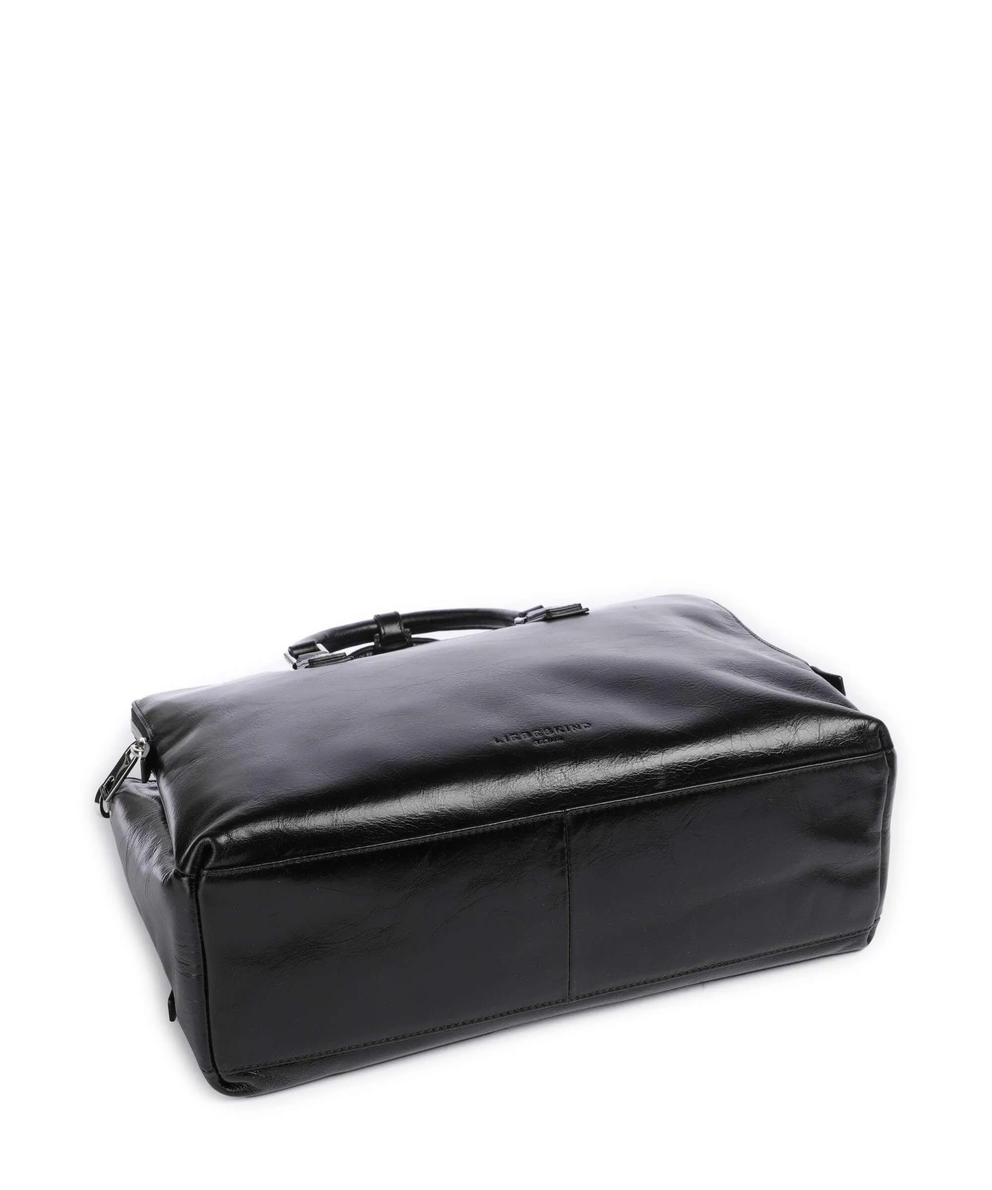  Liebeskind Koko Lack Distressed M Borsa a mano pelle bovina nero  