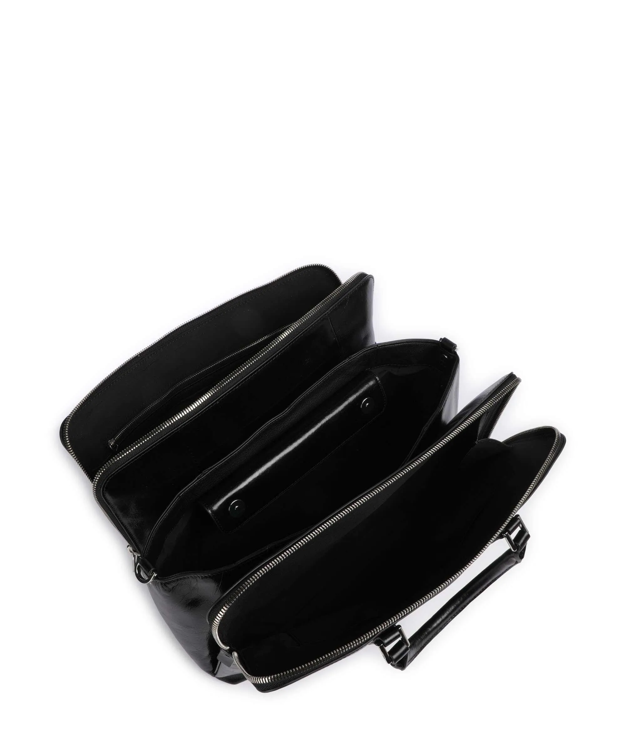  Liebeskind Koko Lack Distressed M Borsa a mano pelle bovina nero  