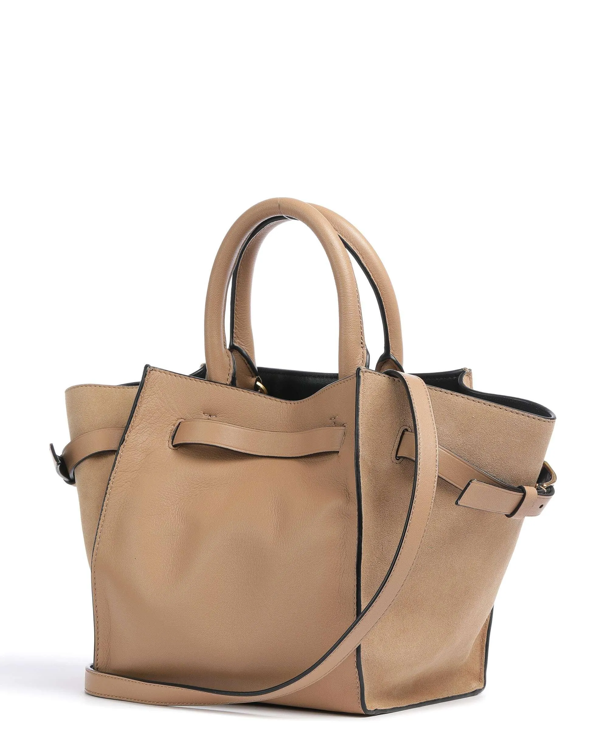 Liebeskind Lora Promo Suede M Borsa a mano pelle di pecora, pelle ruvida marrone chiaro  