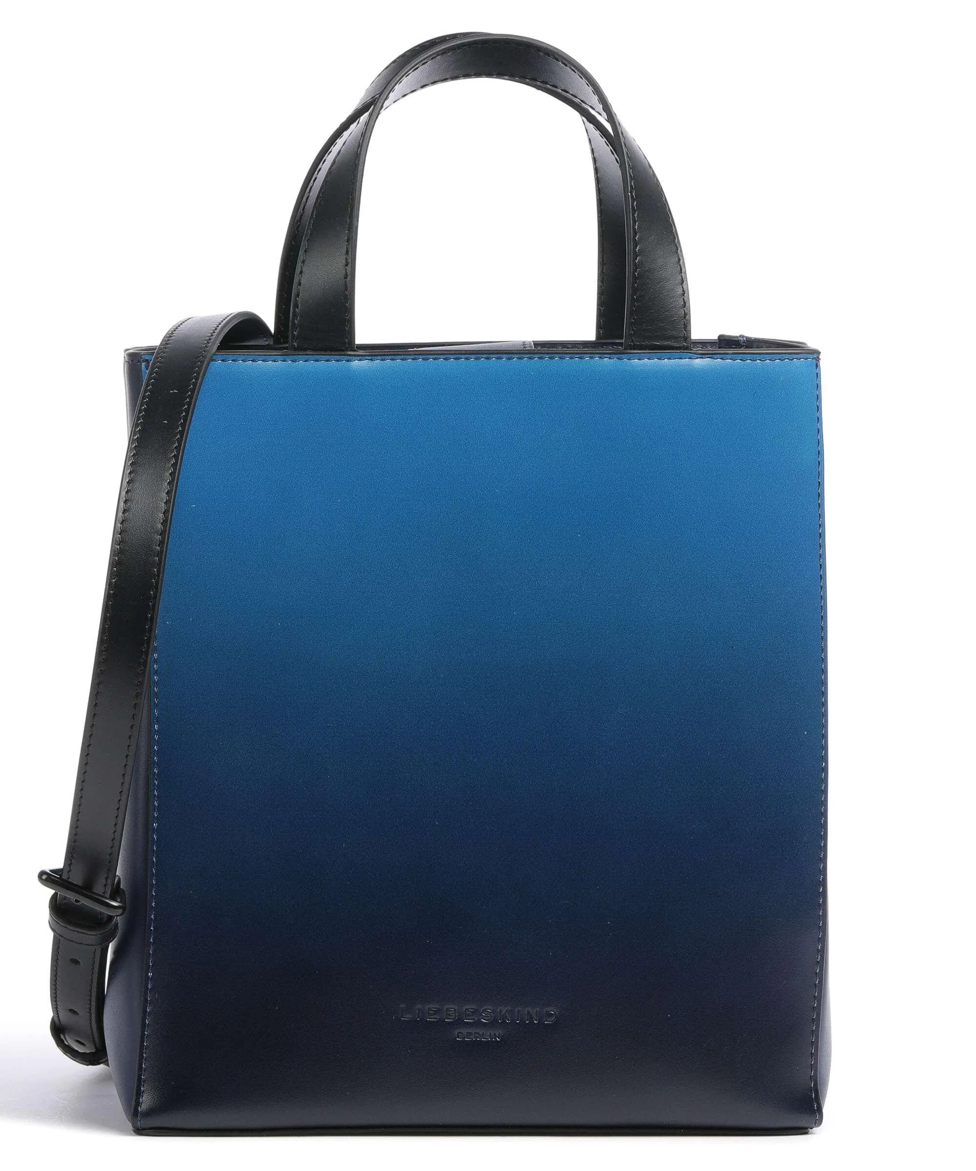  Liebeskind Paper Bag Ombre S Borsa a mano pelle di vacchetta finemente grana blu  