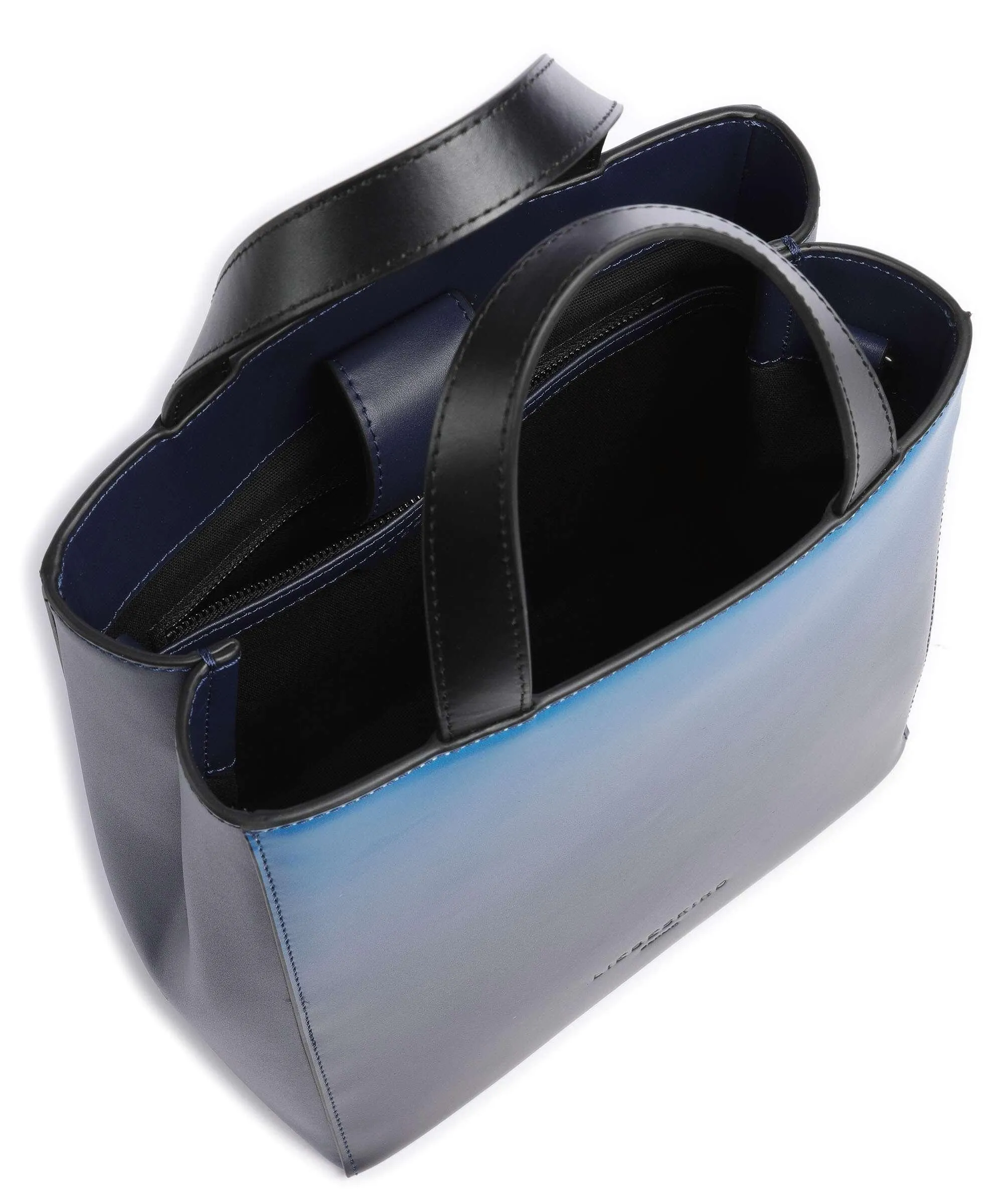  Liebeskind Paper Bag Ombre S Borsa a mano pelle di vacchetta finemente grana blu  