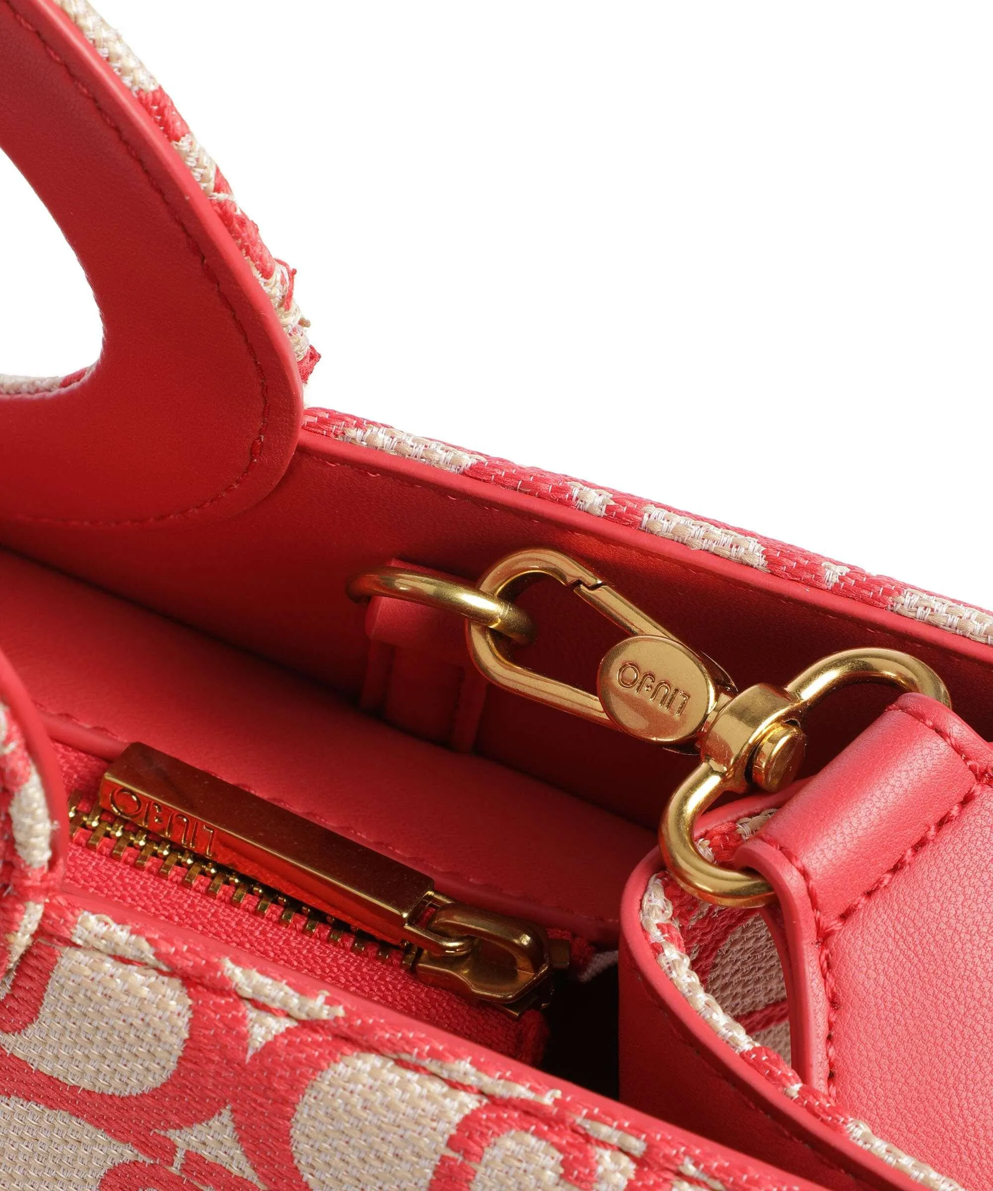  Liu Jo Daurin Borsa a mano pelle sintetica beige/rosso  