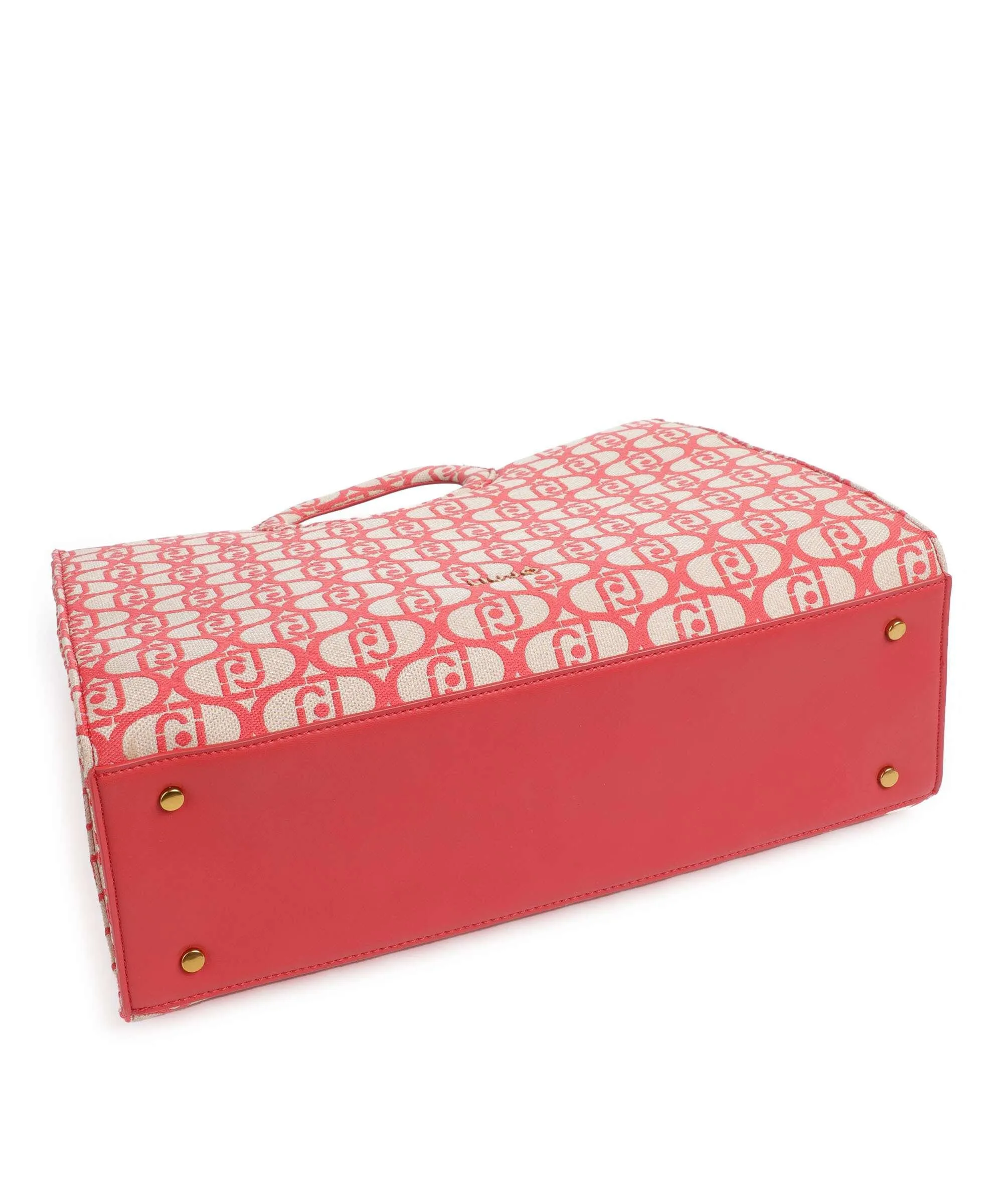  Liu Jo Daurin Borsa a mano pelle sintetica beige/rosso  