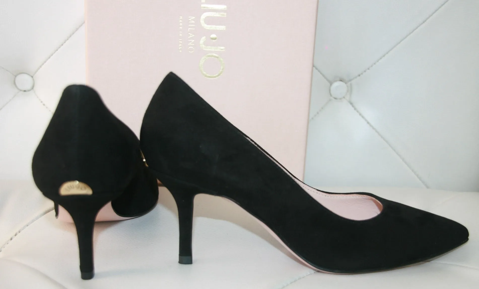 LIU-JO DECOLTE' TACCO ALTO 7 CM. CAMOSCIO NERO ART.23