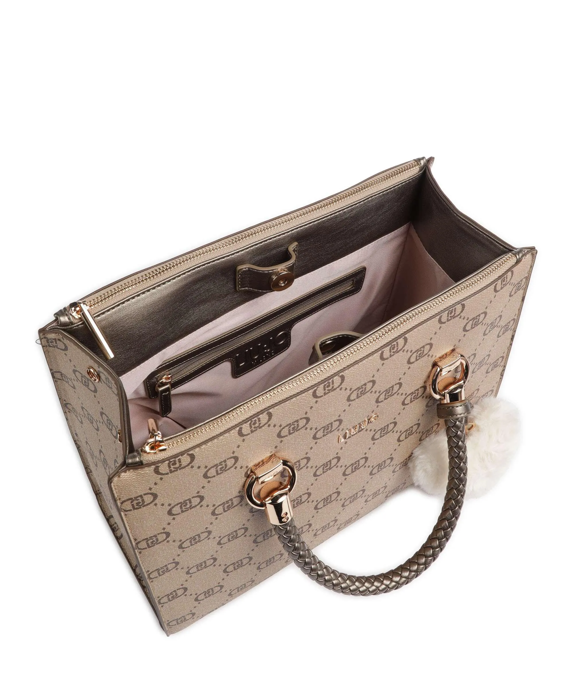  Liu Jo Manhattan Borsa a mano pelle sintetica beige  