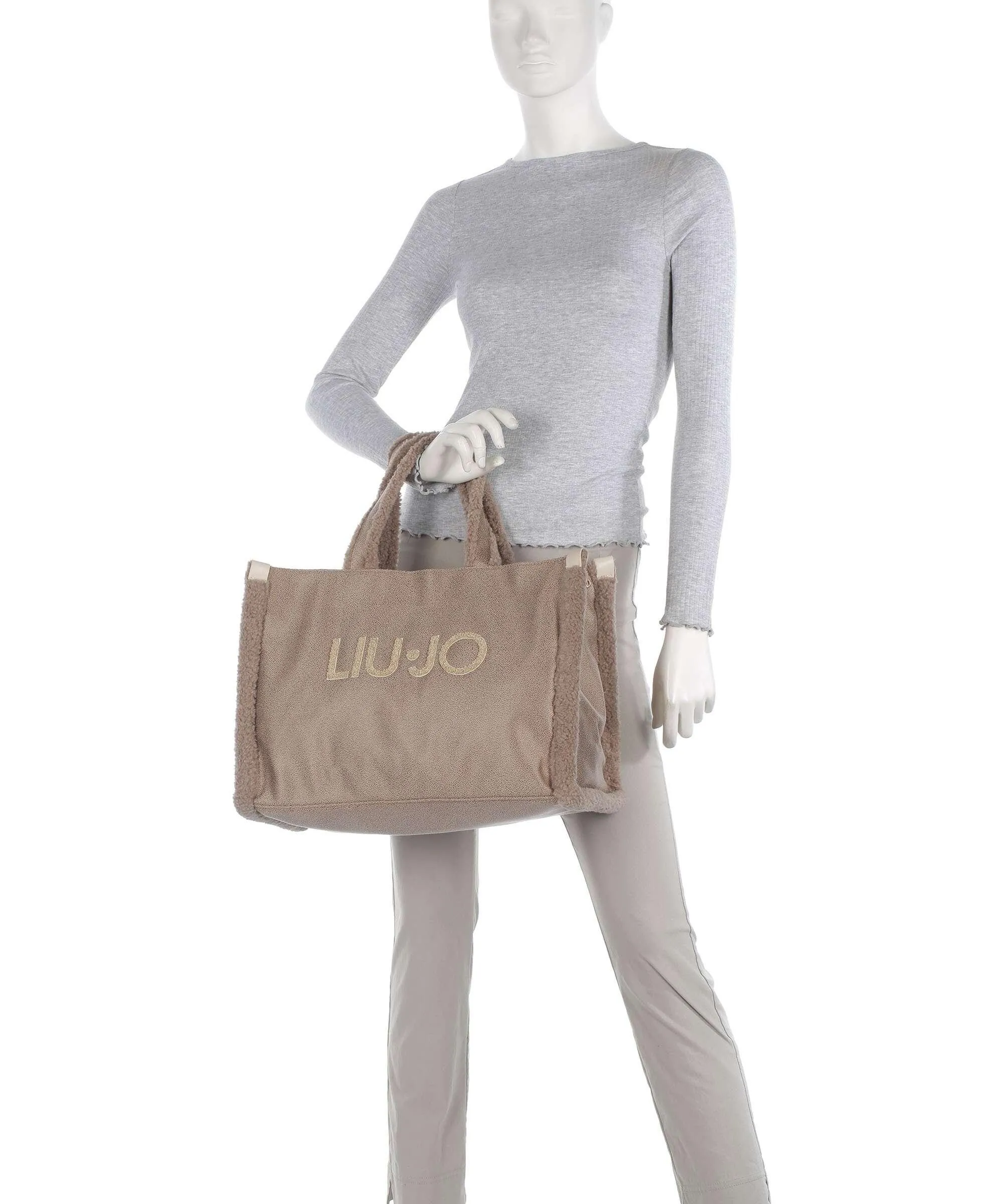  Liu Jo Soft Borsa a mano pelle sintetica, poliestere marrone chiaro  