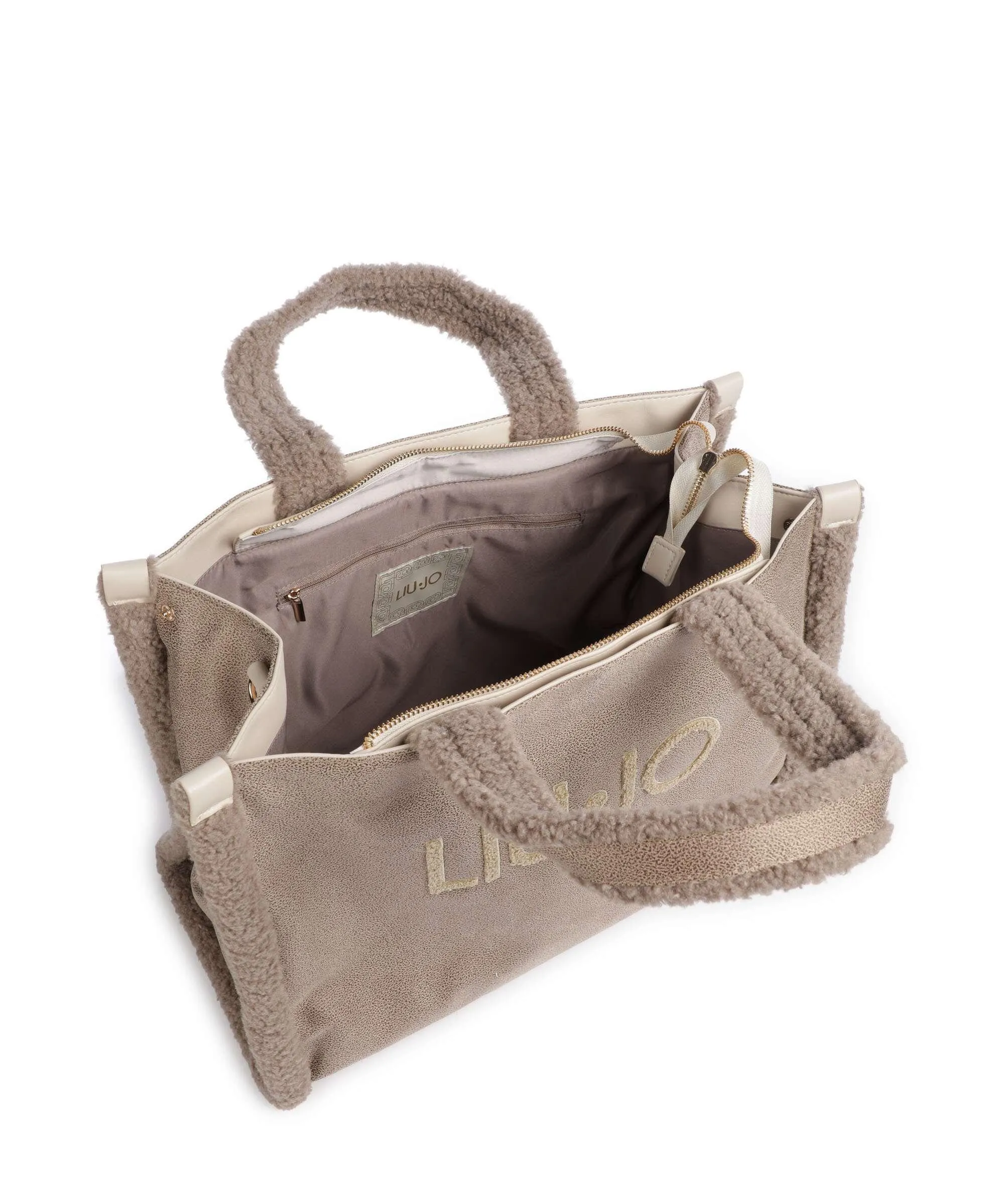  Liu Jo Soft Borsa a mano pelle sintetica, poliestere marrone chiaro  