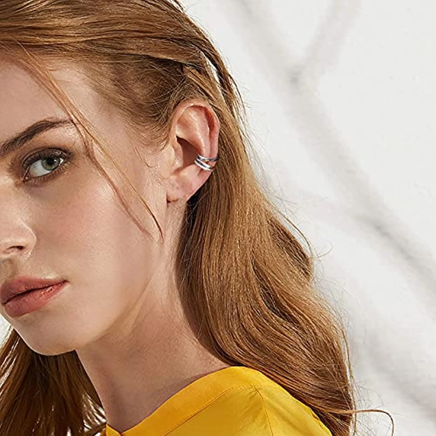 LOLIAS 9 PCS Ear Cuffs Orecchini a cerchio piccoli per donna Clip per orecchie finte non penetranti CZ Helix Cartilagine Conch C