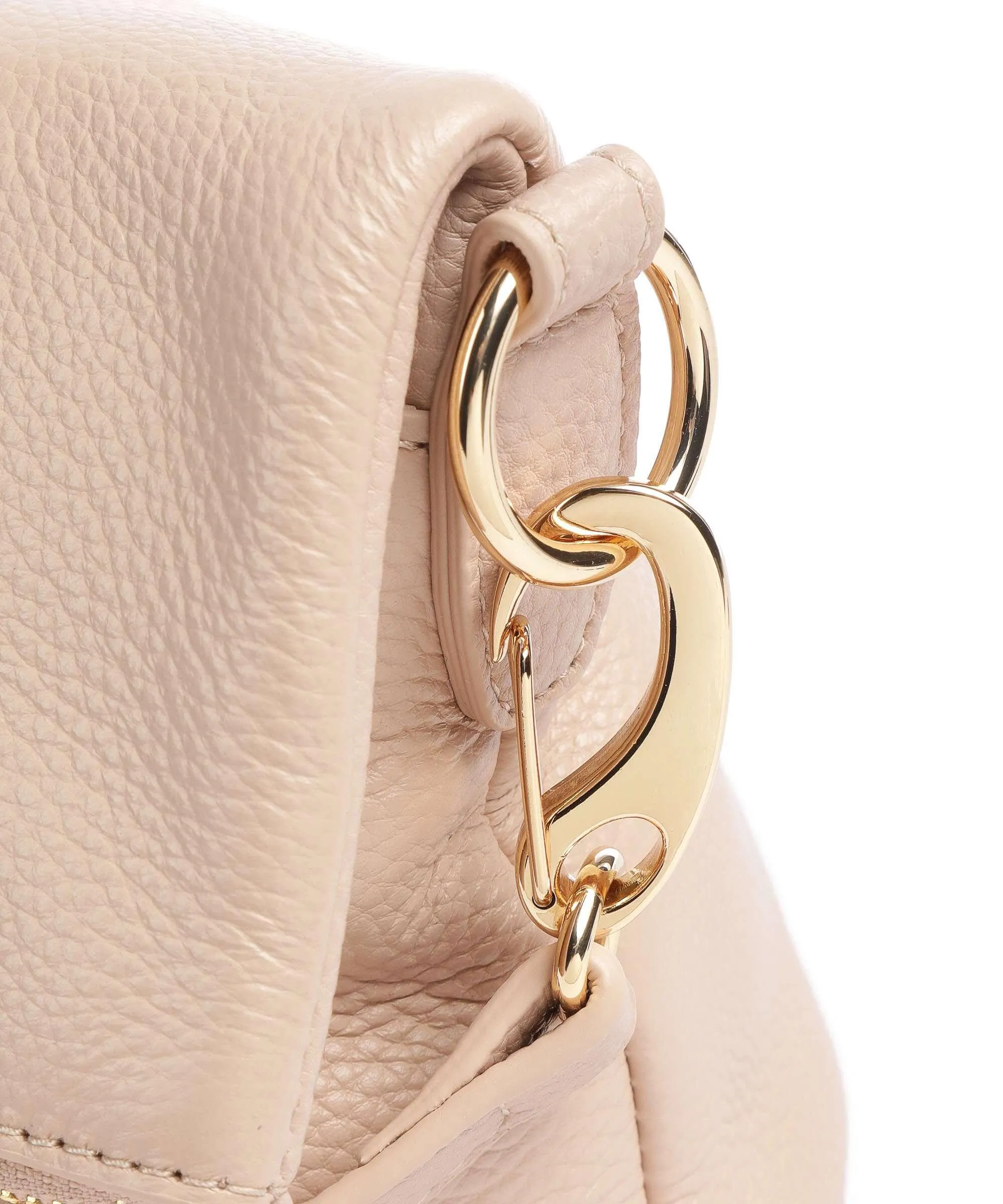  Love Moschino Cloud Borsa a tracolla pelle granulata avorio  