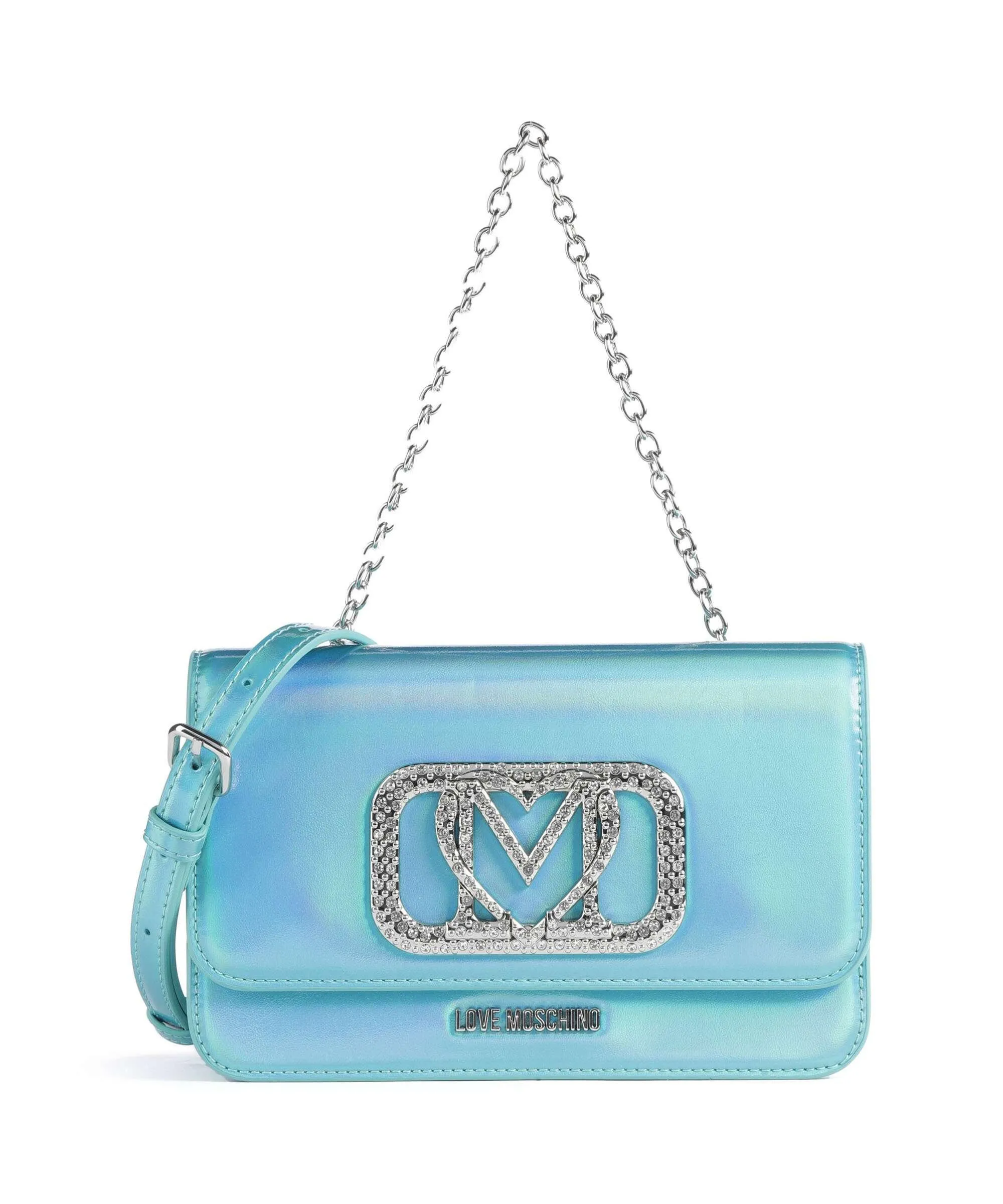  Love Moschino Diamond Rush Borsa a spalla pelle sintetica verde  