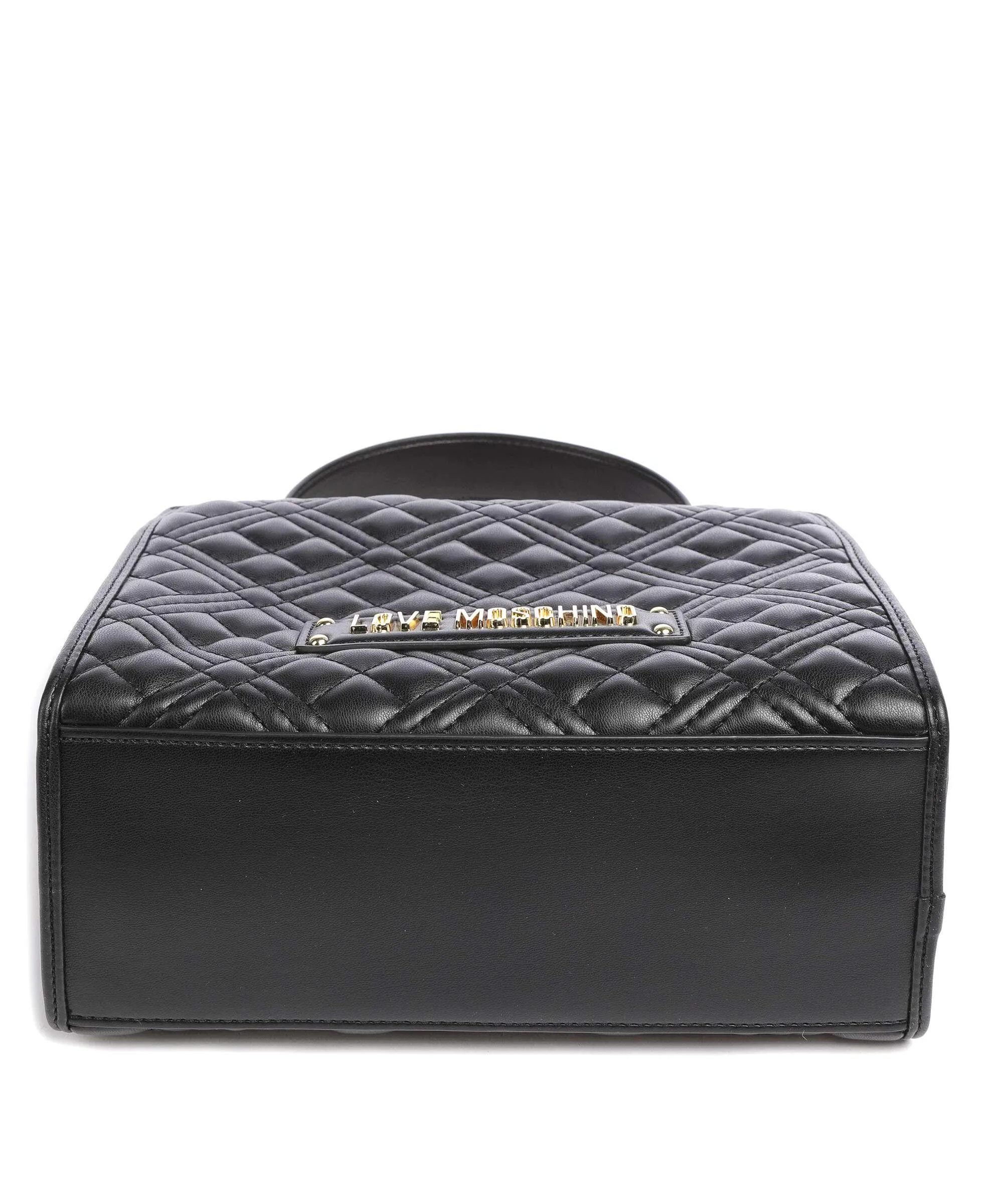  Love Moschino Quilted Borsa a mano pelle sintetica nero  