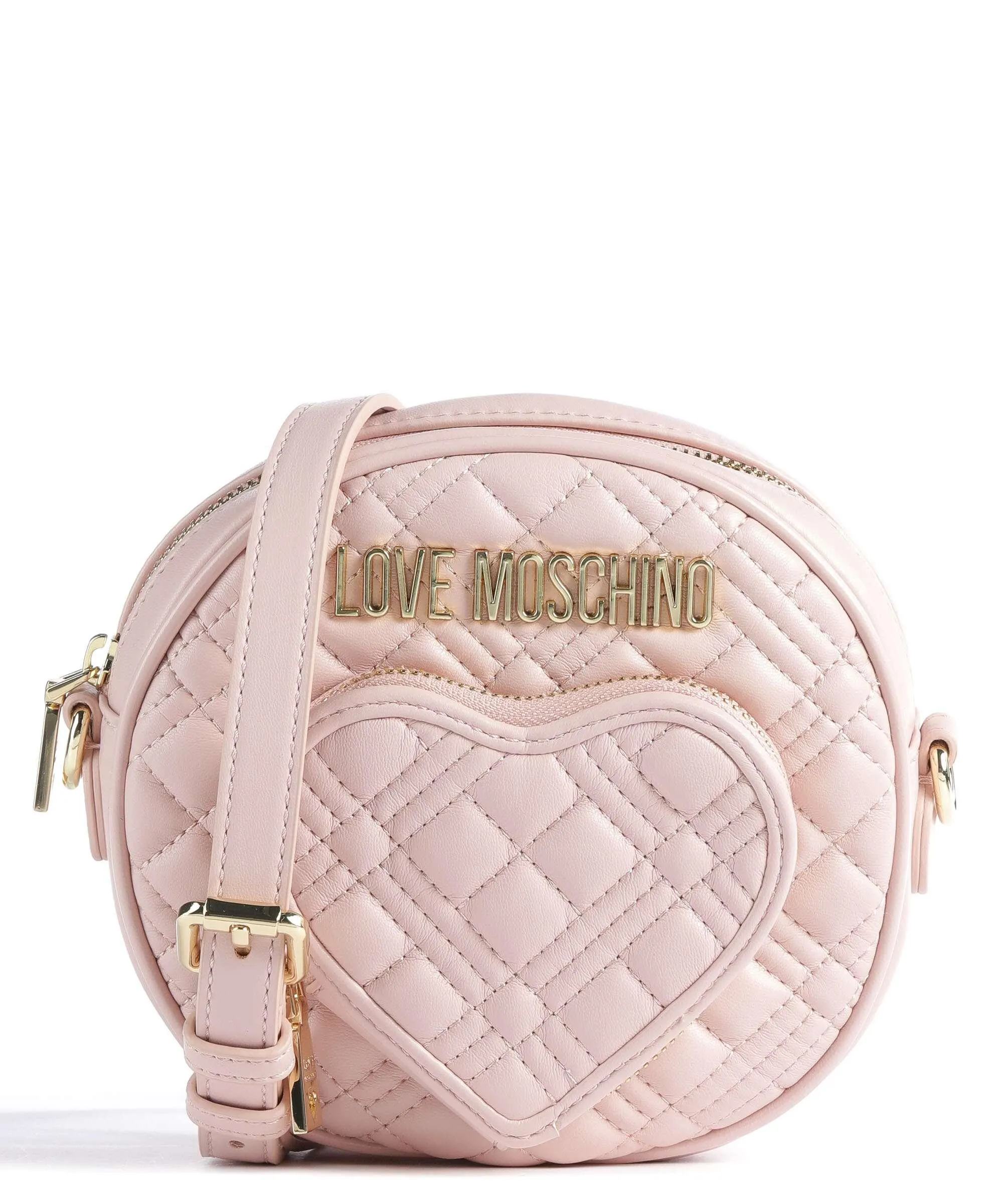  Love Moschino Quilted Borsa a tracolla pelle sintetica rosa  