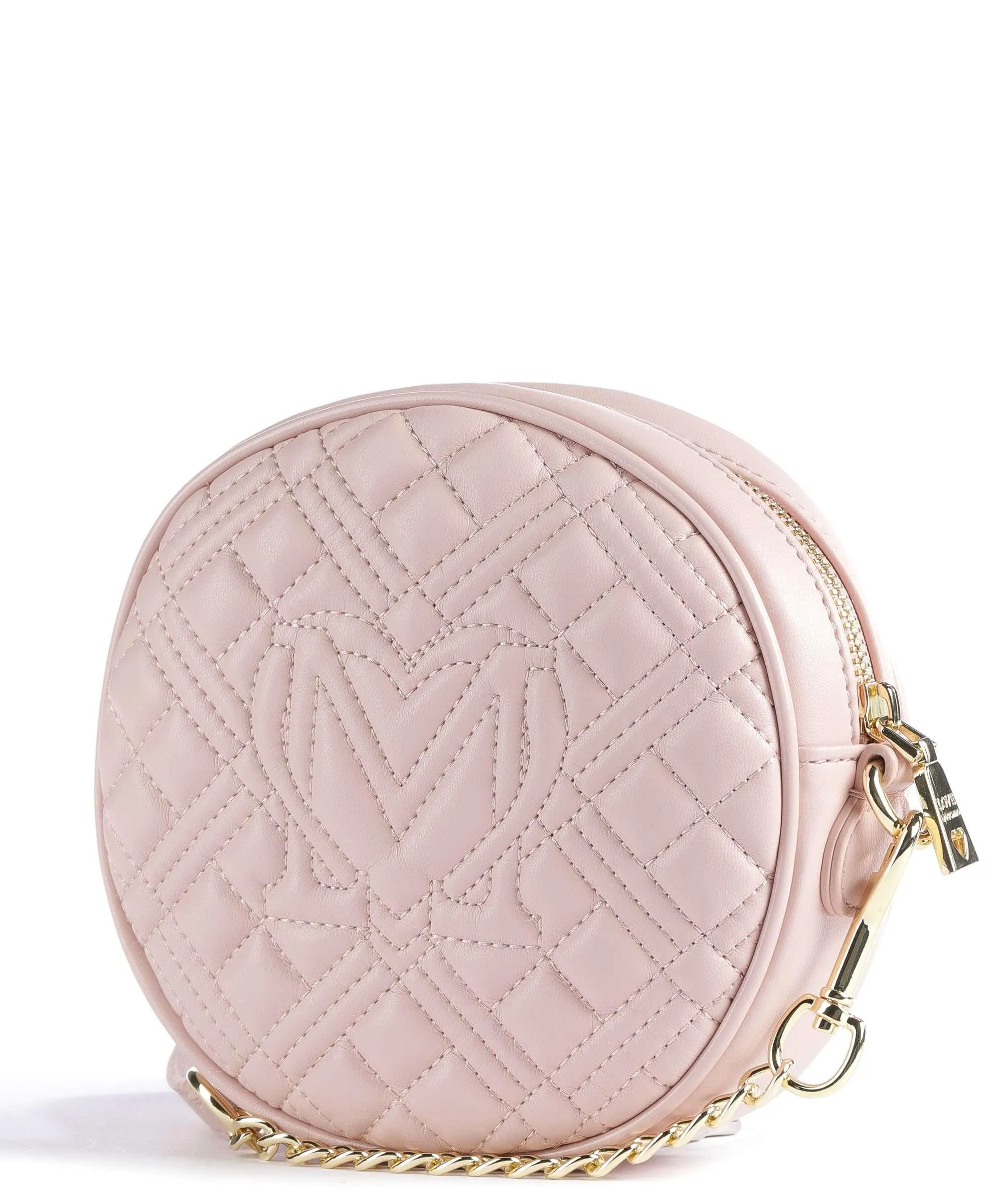 Love Moschino Quilted Borsa a tracolla pelle sintetica rosa  