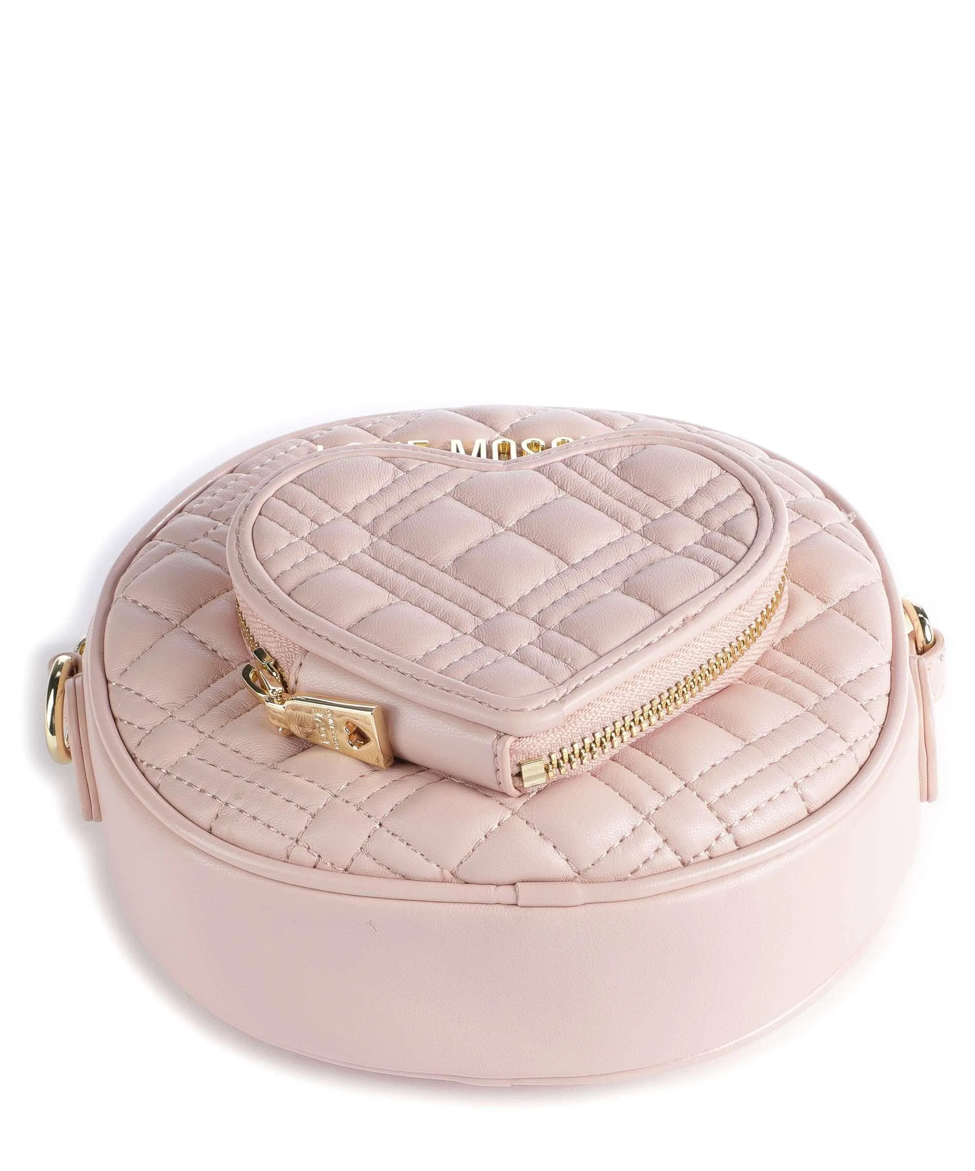  Love Moschino Quilted Borsa a tracolla pelle sintetica rosa  