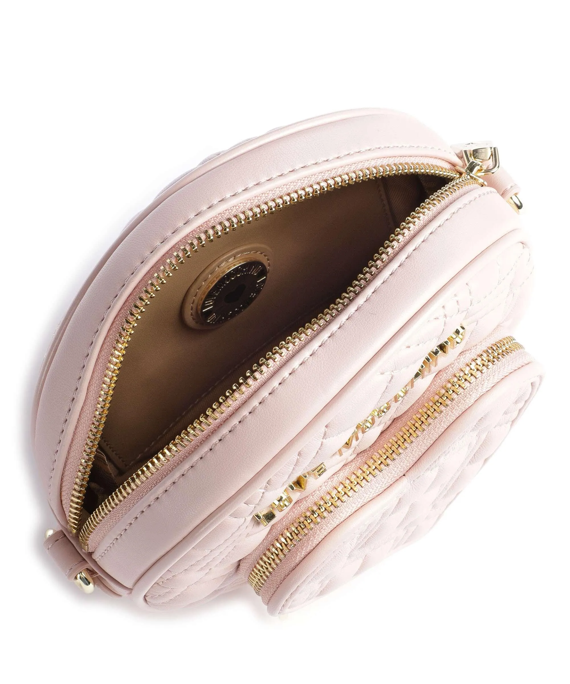  Love Moschino Quilted Borsa a tracolla pelle sintetica rosa  