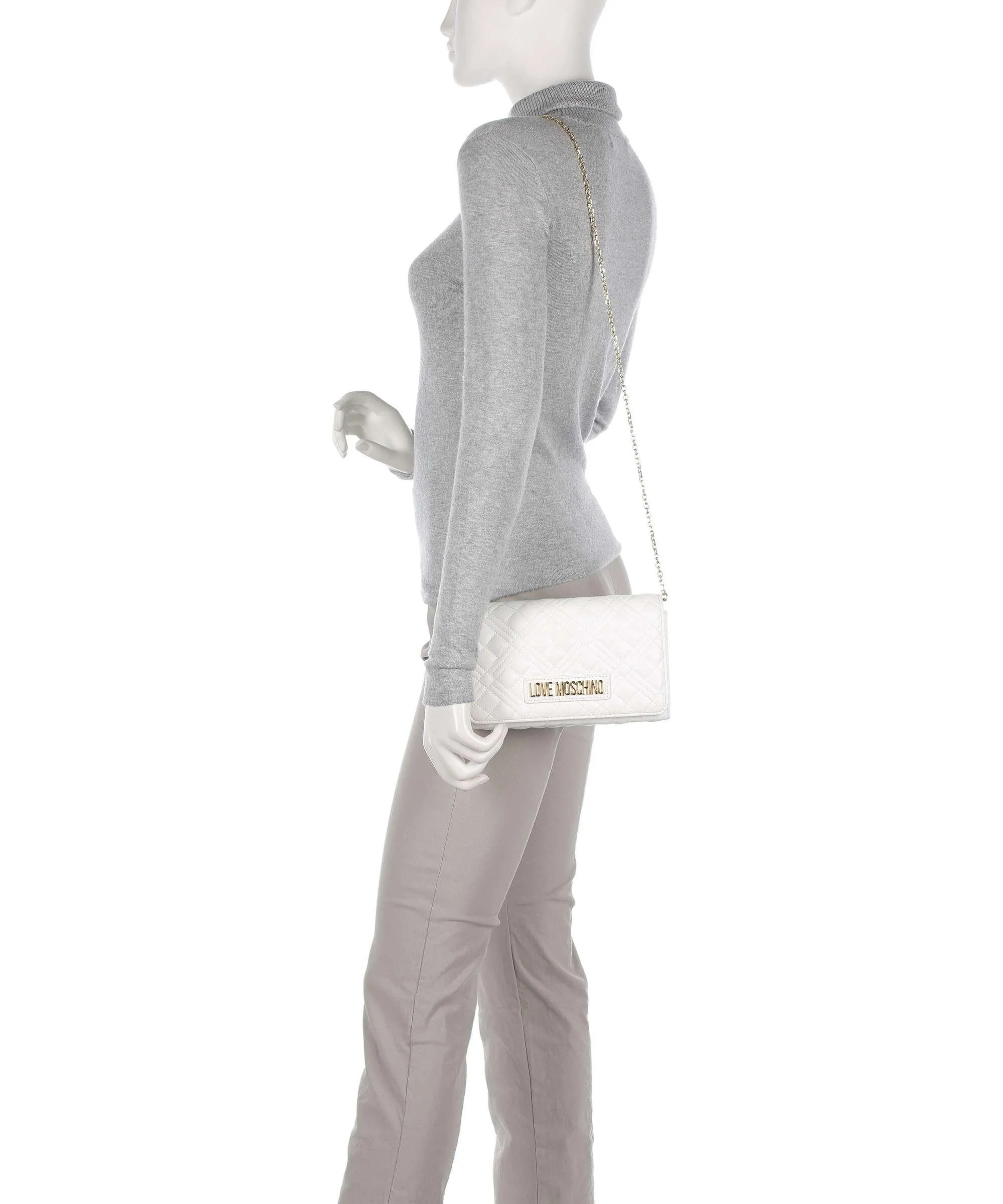  Love Moschino Smart Daily Borsa a tracolla pelle sintetica bianco  