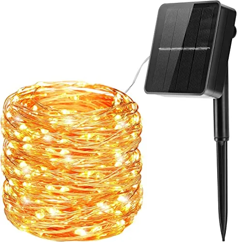 Luci Solari Esterno, 26m 240 LED 8 Modalità Impermeabile IP65, Catena Luminosa Per Festa, Matrimonio, Giardino, Natale, Patio Lu