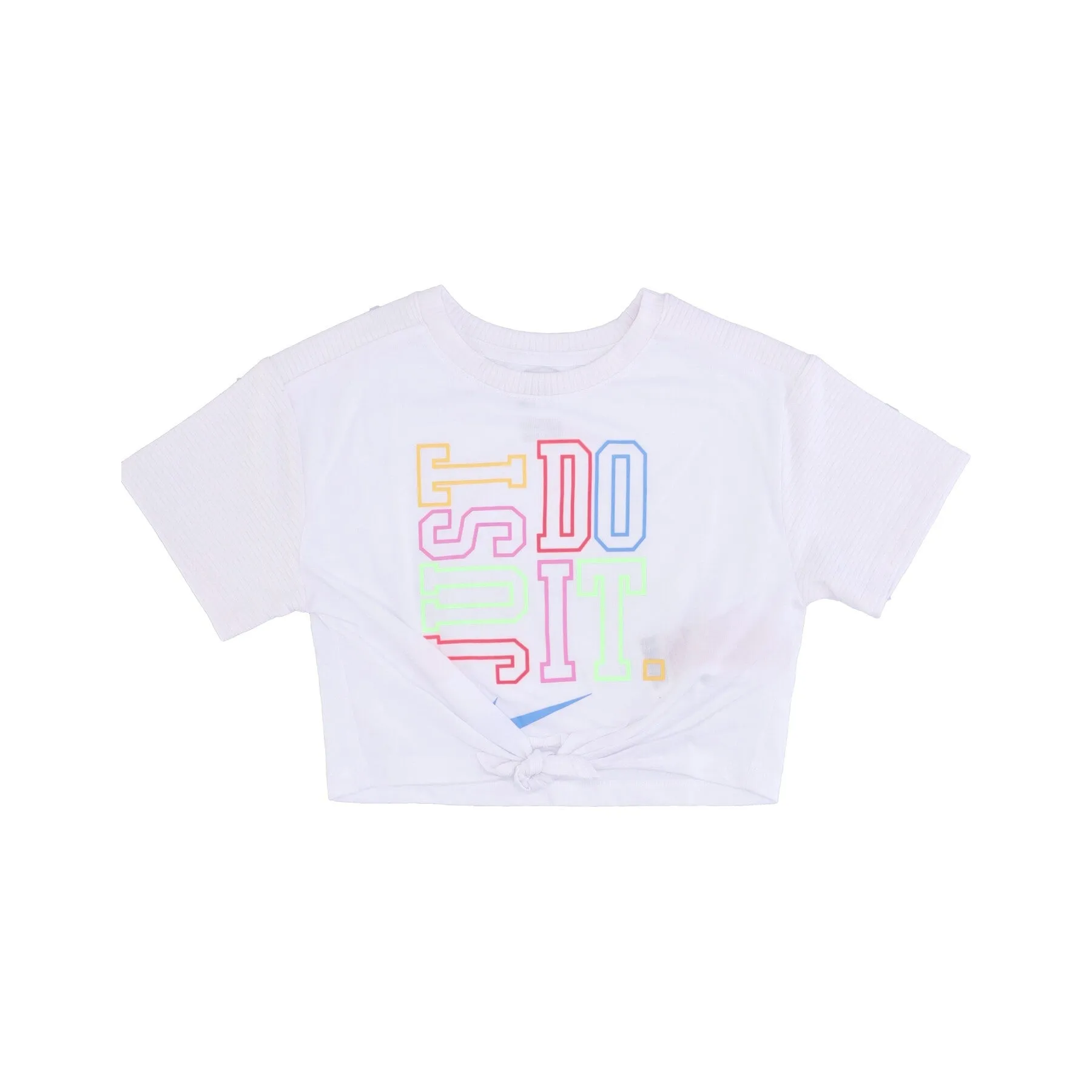 Maglietta Bambina Retro Rewind Knot Top White
