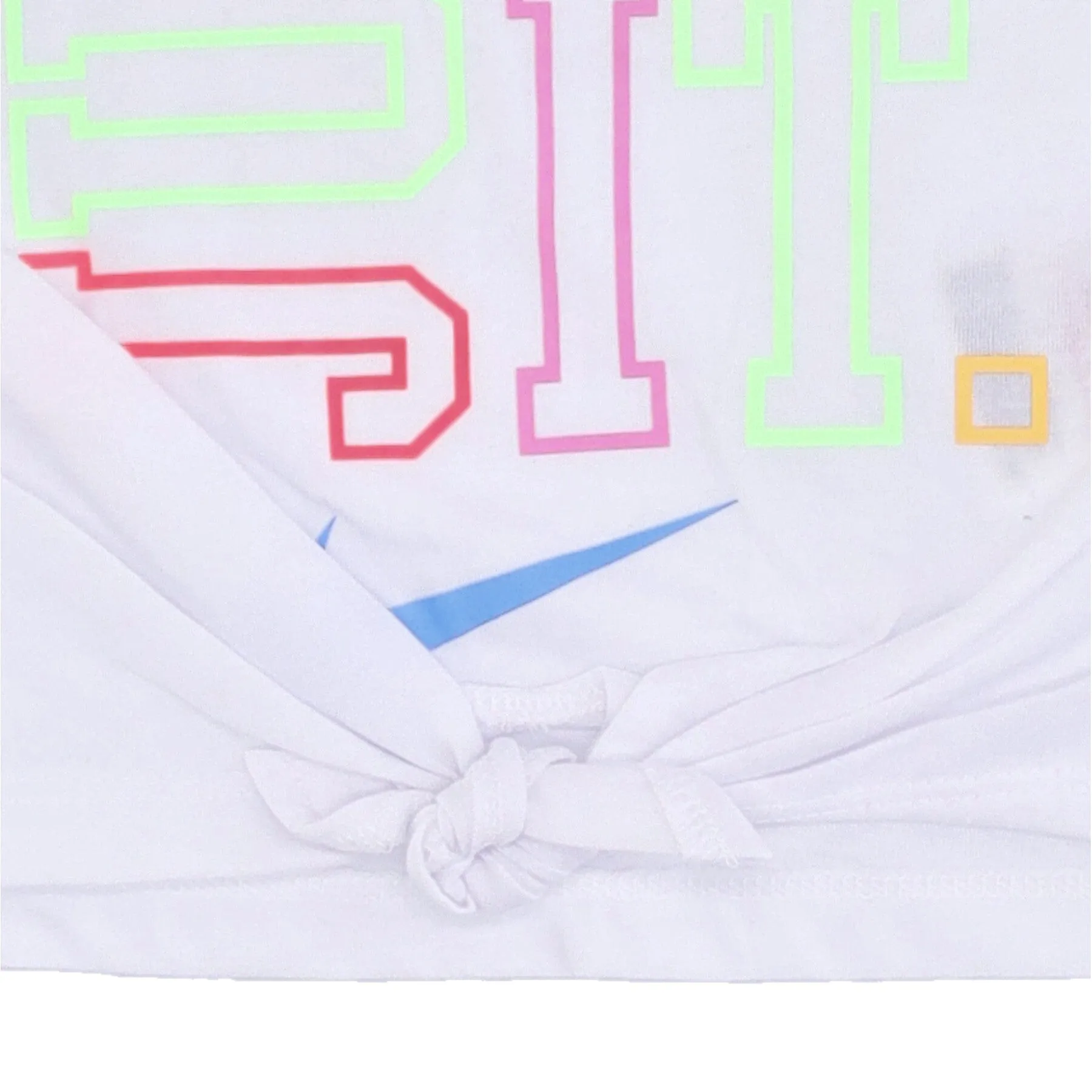 Maglietta Bambina Retro Rewind Knot Top White