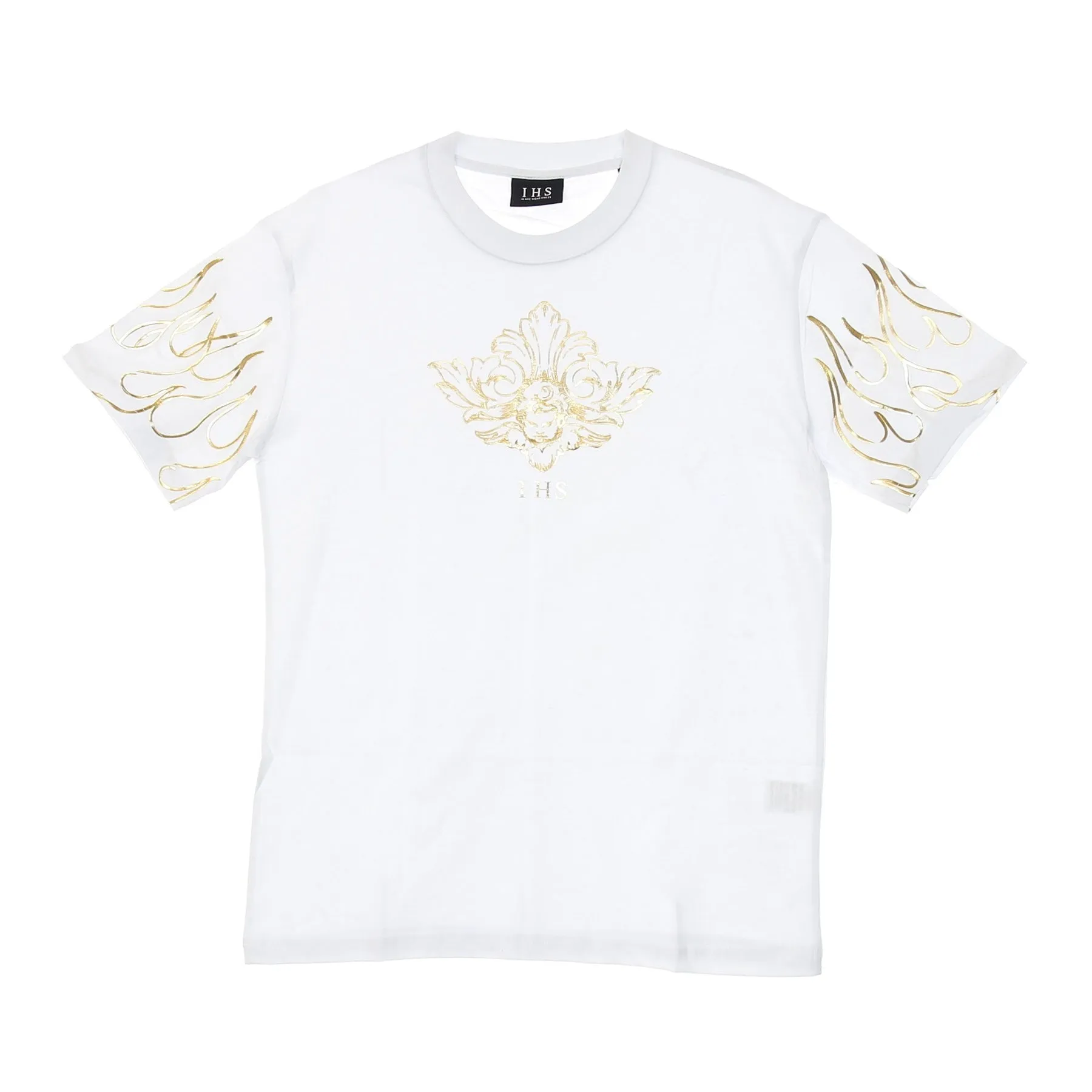 Maglietta Uomo 3d Print Flames &angel Tee White