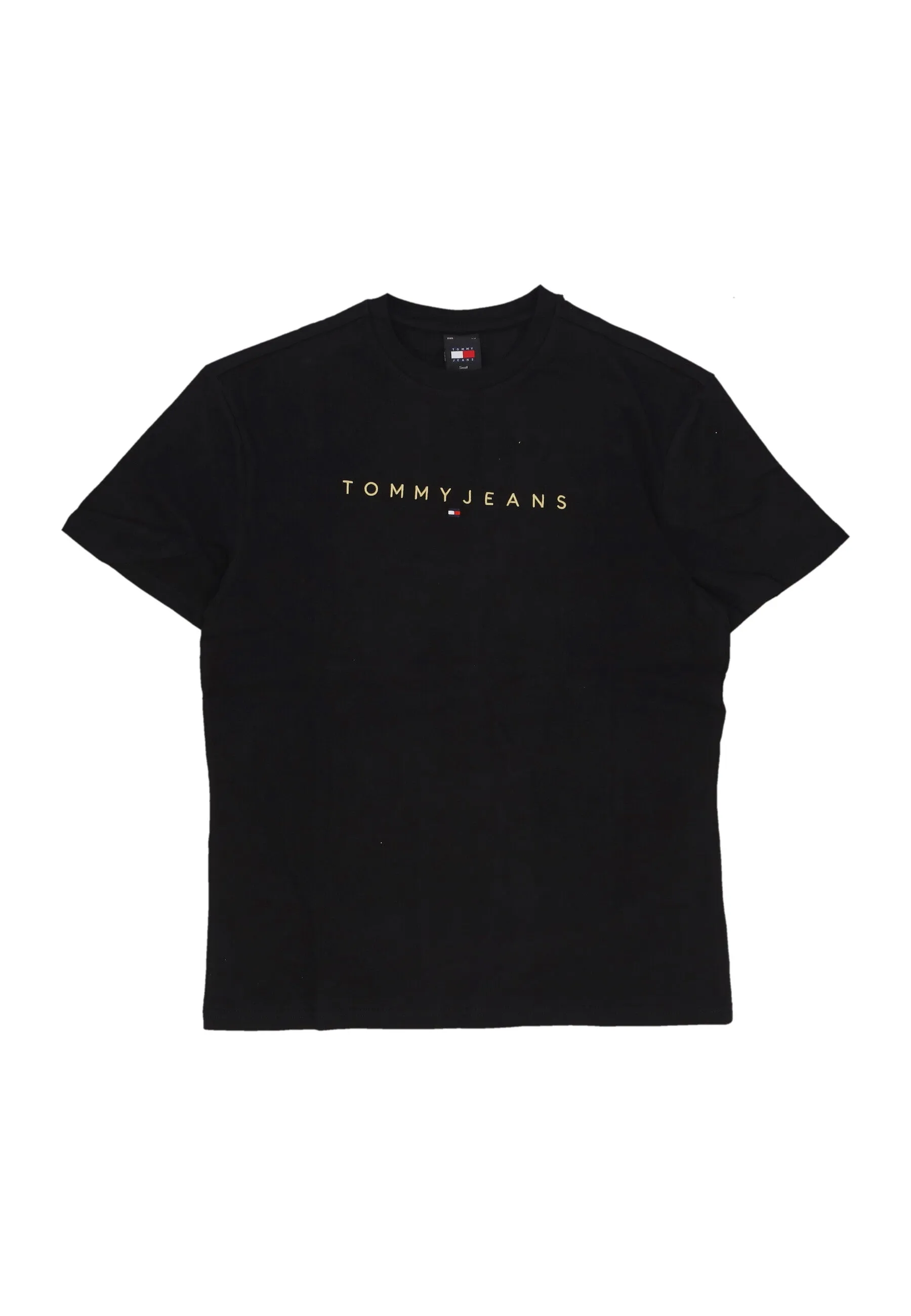 Maglietta Uomo Gold Linear Logo Tee Black