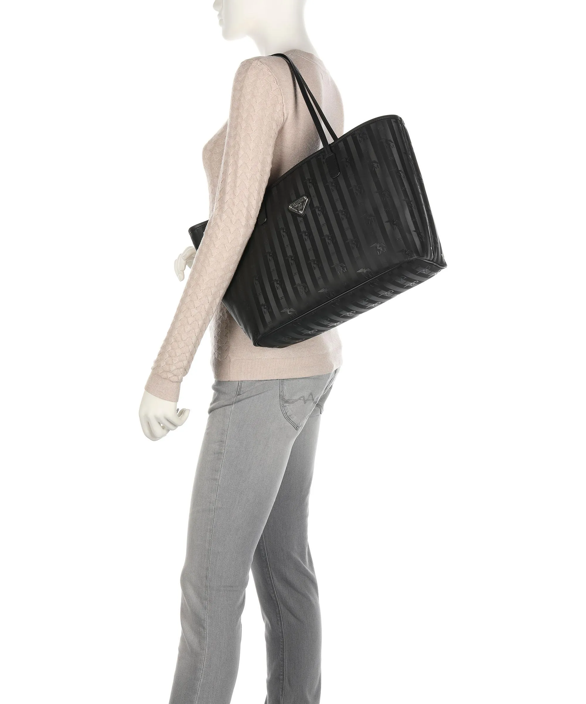  Maison Mollerus Vinerus Bern Borsa shopper tela nero  