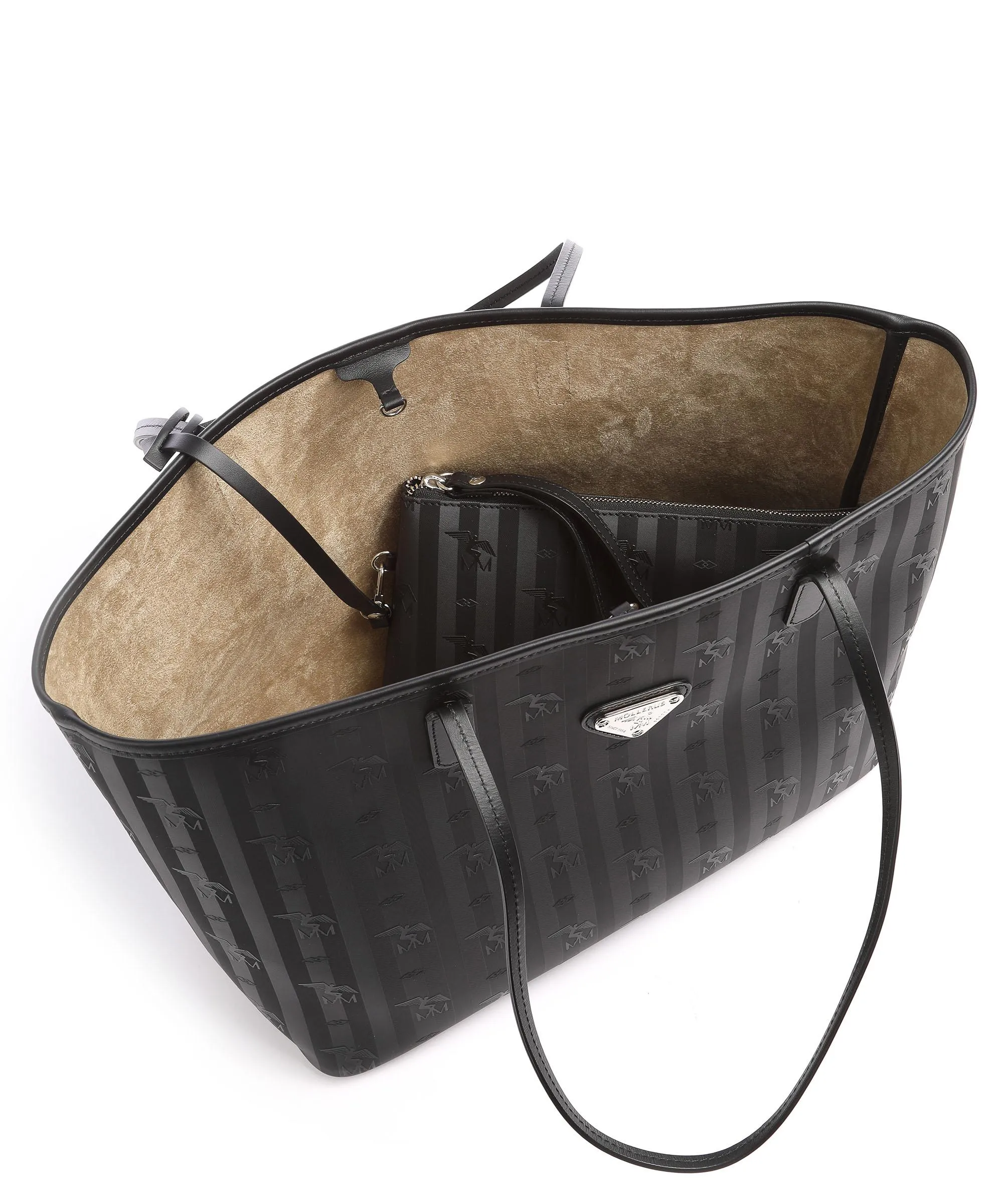  Maison Mollerus Vinerus Bern Borsa shopper tela nero  