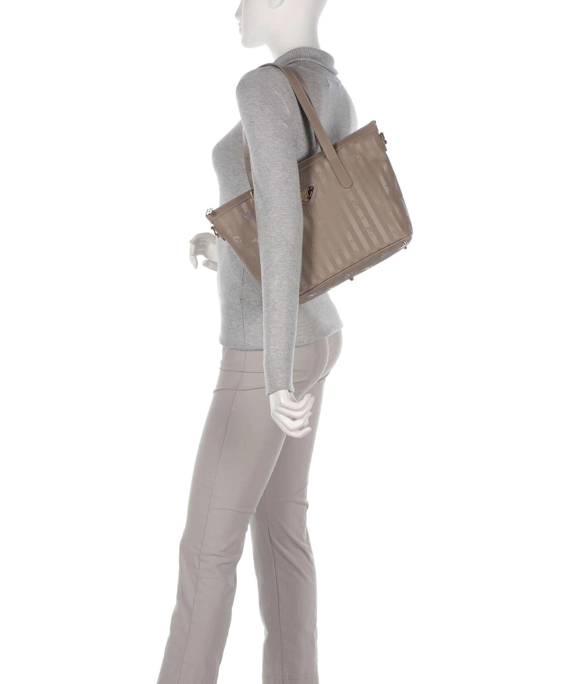  Maison Mollerus Vinerus Vallon Borsa shopper tela taupe  
