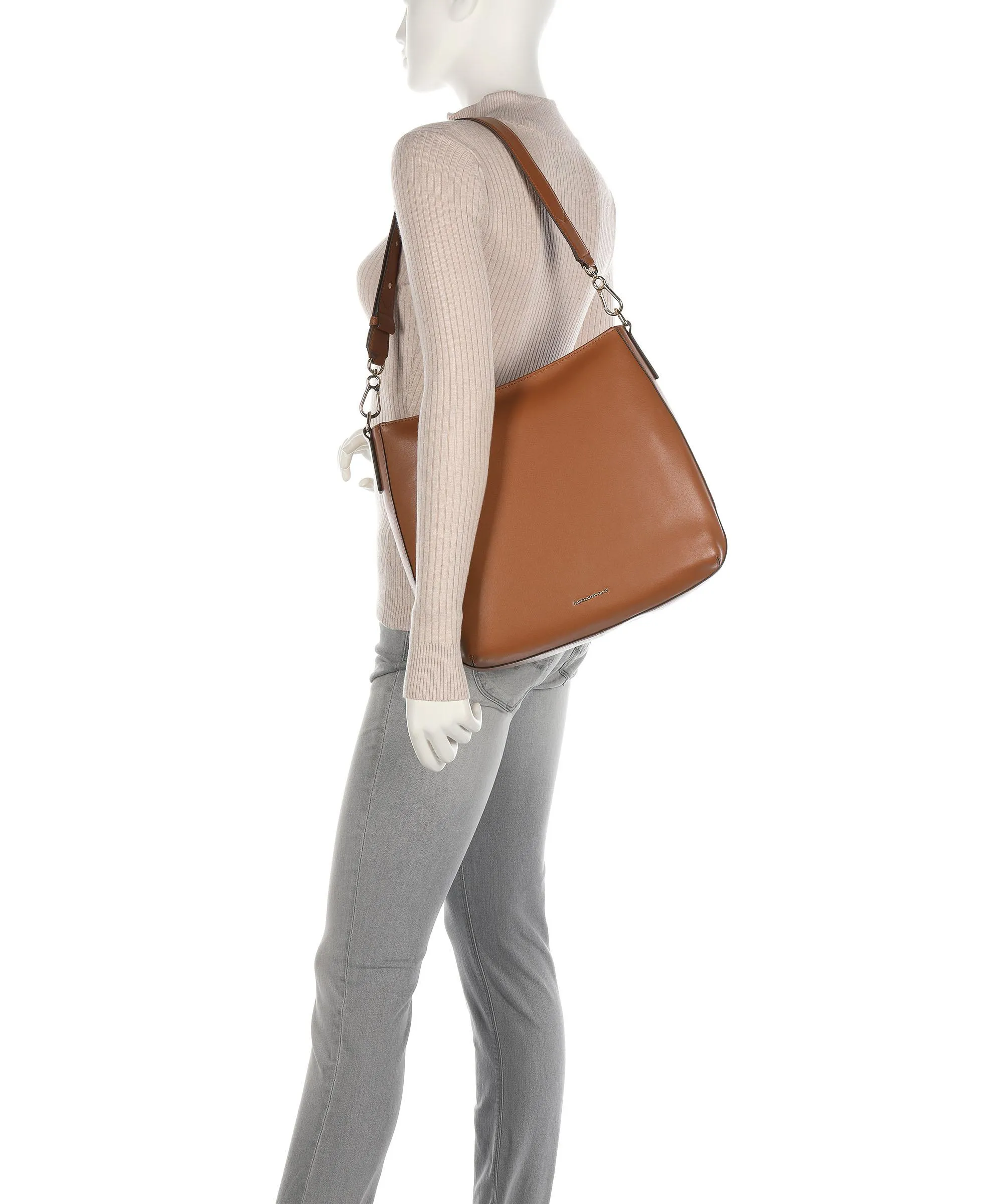  Mandarina Duck Luna Borsa hobo pelle di vitello caramello  
