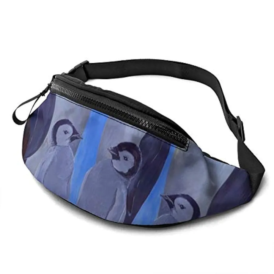 Marsupio per Uomo Donna,Marsupio Pinguini Imperatore con Cintura Tasca a Tracolla Regolabile Borsa a Tracolla Borsa sul Petto pe