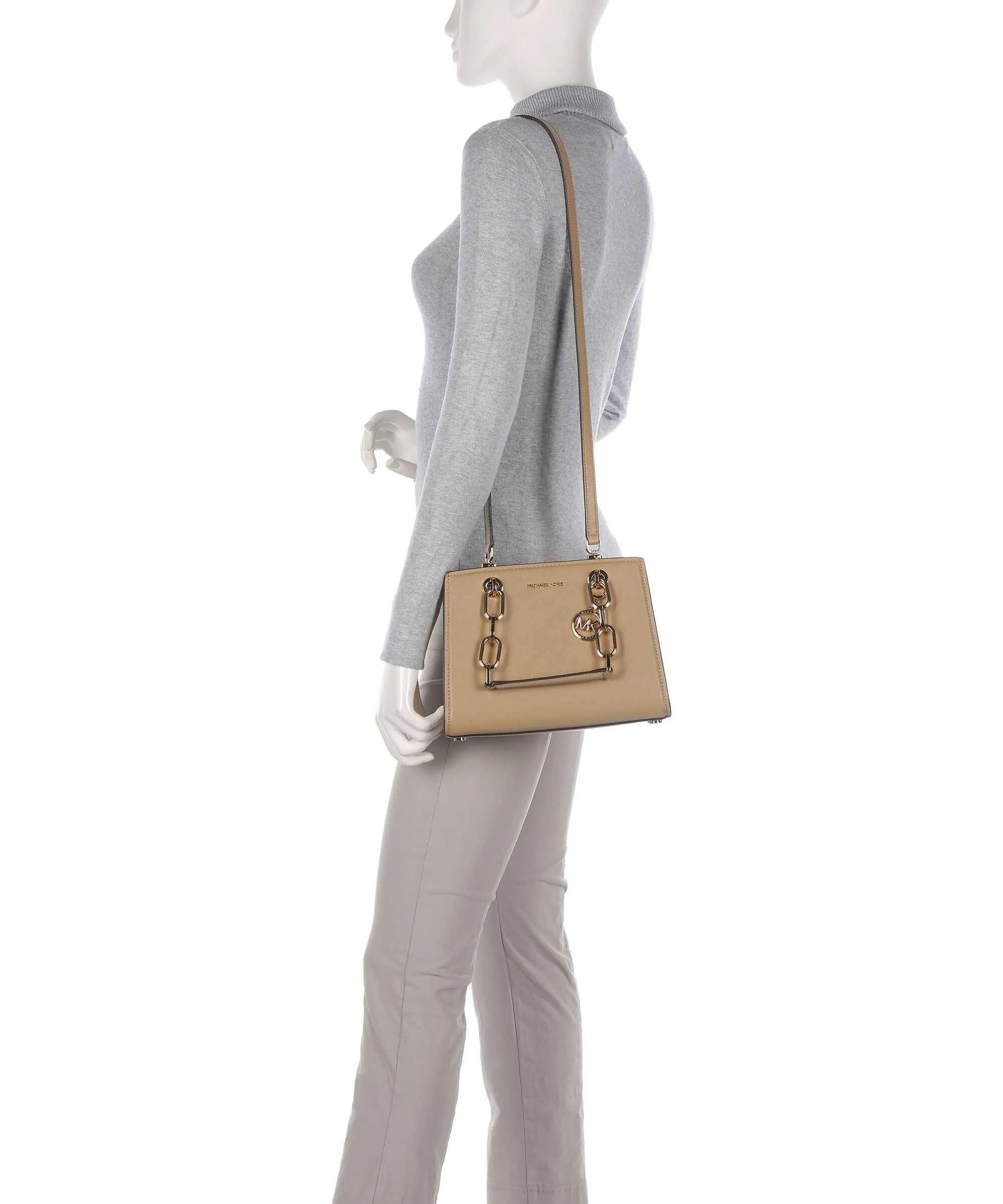  Michael Kors Cynthia Borsa a mano pelle di vacchetta finemente grana marrone chiaro  