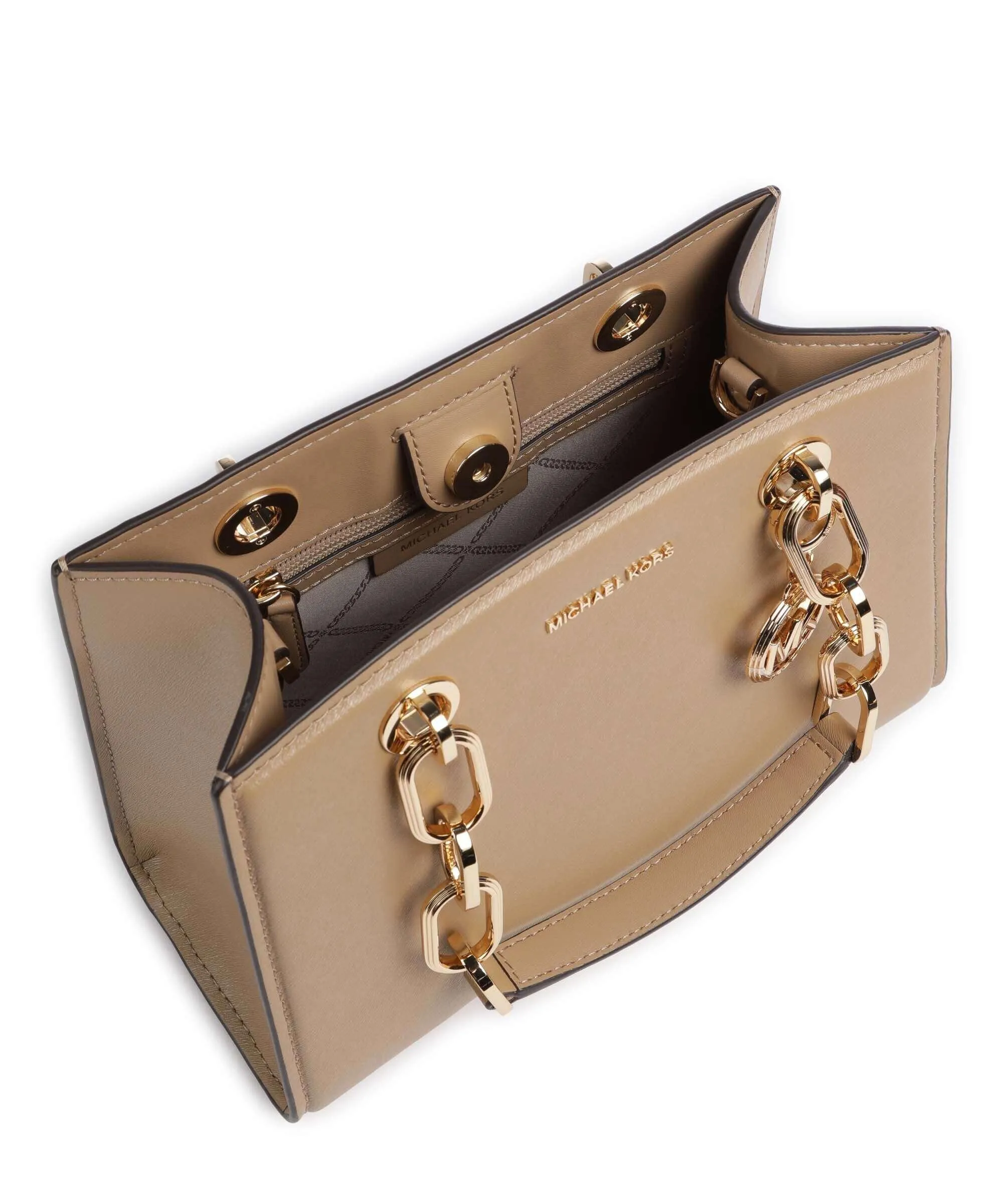  Michael Kors Cynthia Borsa a mano pelle di vacchetta finemente grana marrone chiaro  