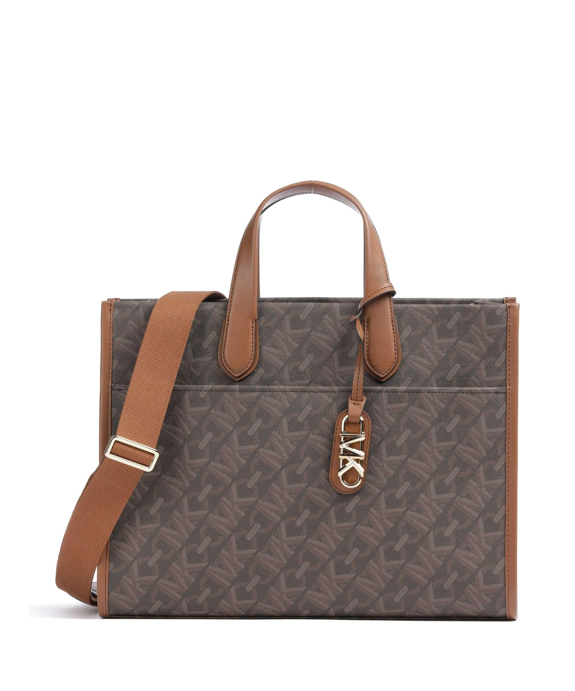  Michael Kors Gigi Borsa a mano tela marrone scuro  
