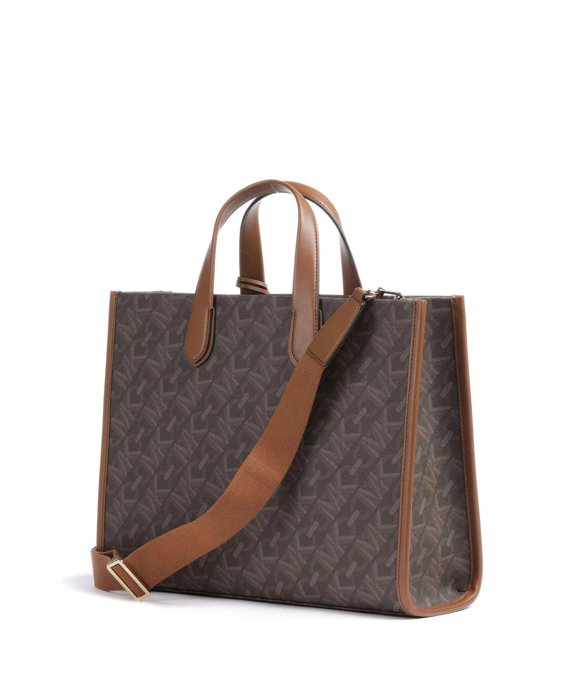  Michael Kors Gigi Borsa a mano tela marrone scuro  