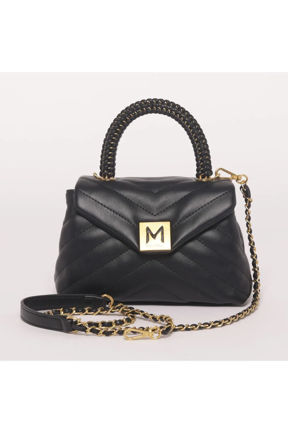 Mimi Mua  art:M8-H200765  -BORSA A MANO PICCOLA CON TRAPUNTATURA A V