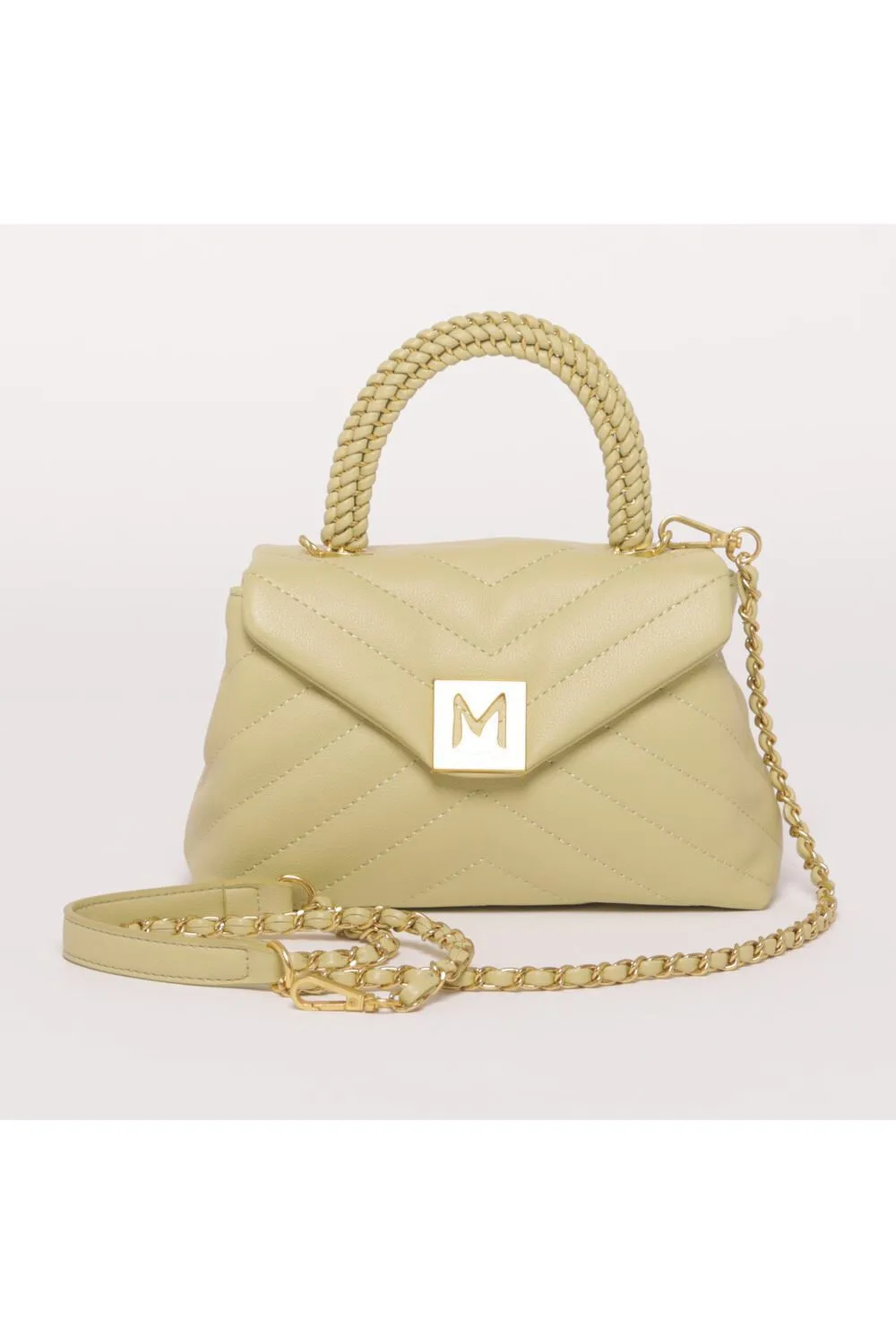 Mimi Mua  art:M8-H200765  -BORSA A MANO PICCOLA CON TRAPUNTATURA A V