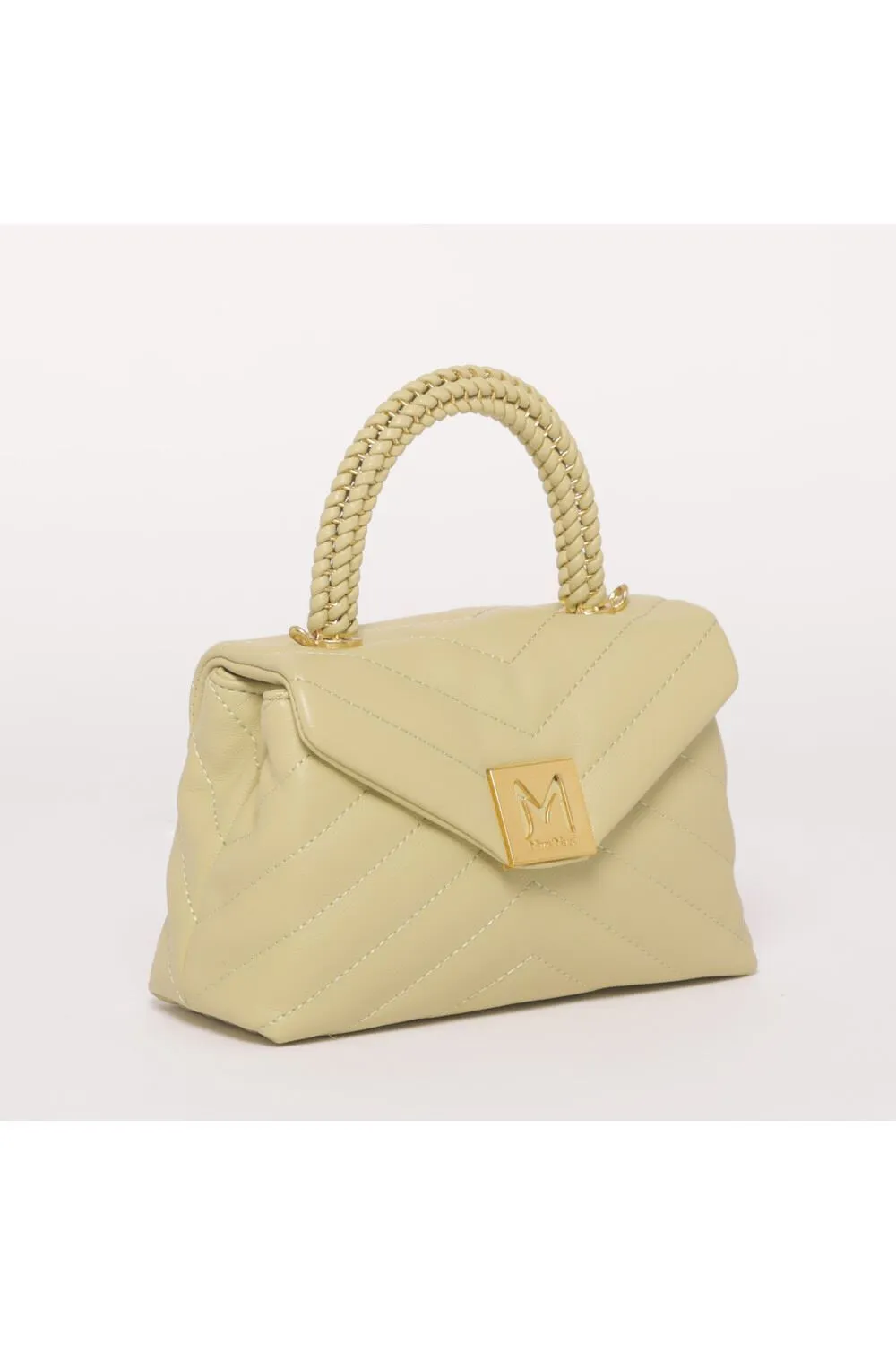 Mimi Mua  art:M8-H200765  -BORSA A MANO PICCOLA CON TRAPUNTATURA A V