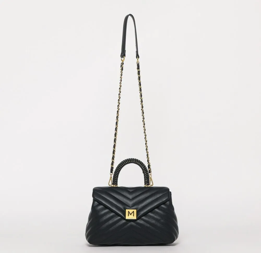 Mimi Mua  art:M8-H200766  -BORSA A MANO GRANDE CON TRAPUNTATURA A V