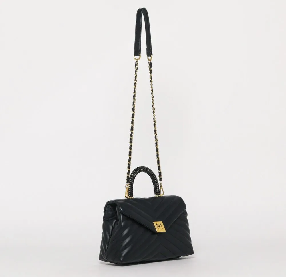 Mimi Mua  art:M8-H200766  -BORSA A MANO GRANDE CON TRAPUNTATURA A V
