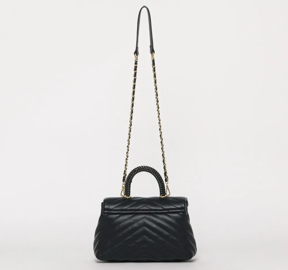 Mimi Mua  art:M8-H200766  -BORSA A MANO GRANDE CON TRAPUNTATURA A V