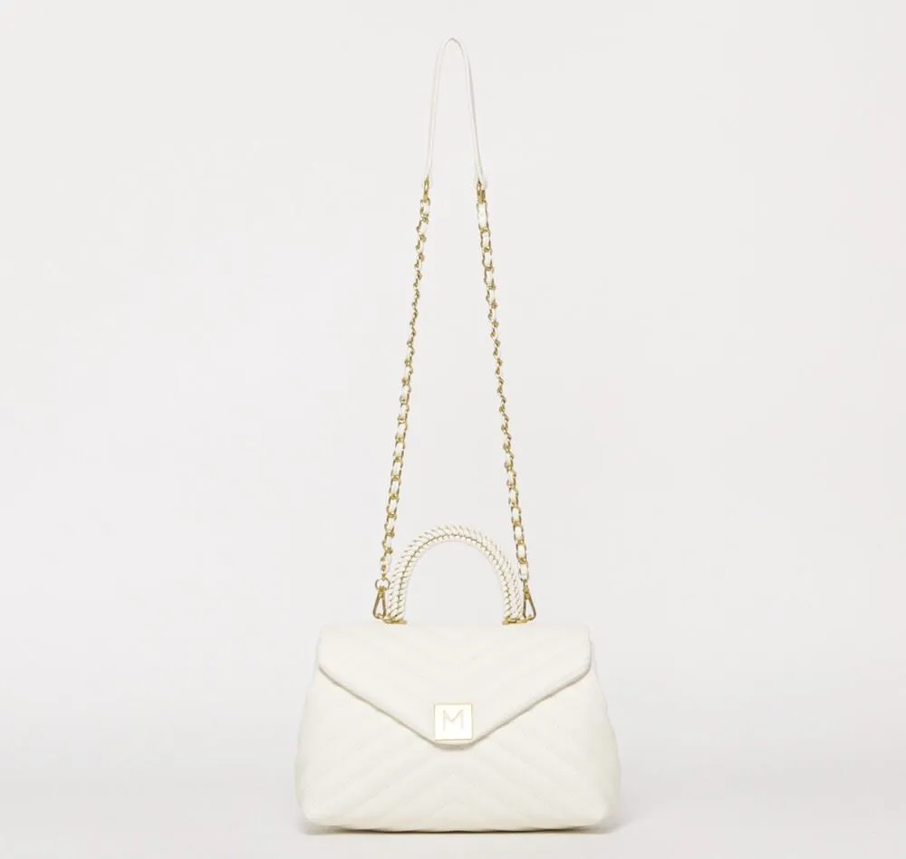 Mimi Mua  art:M8-H200766  -BORSA A MANO GRANDE CON TRAPUNTATURA A V