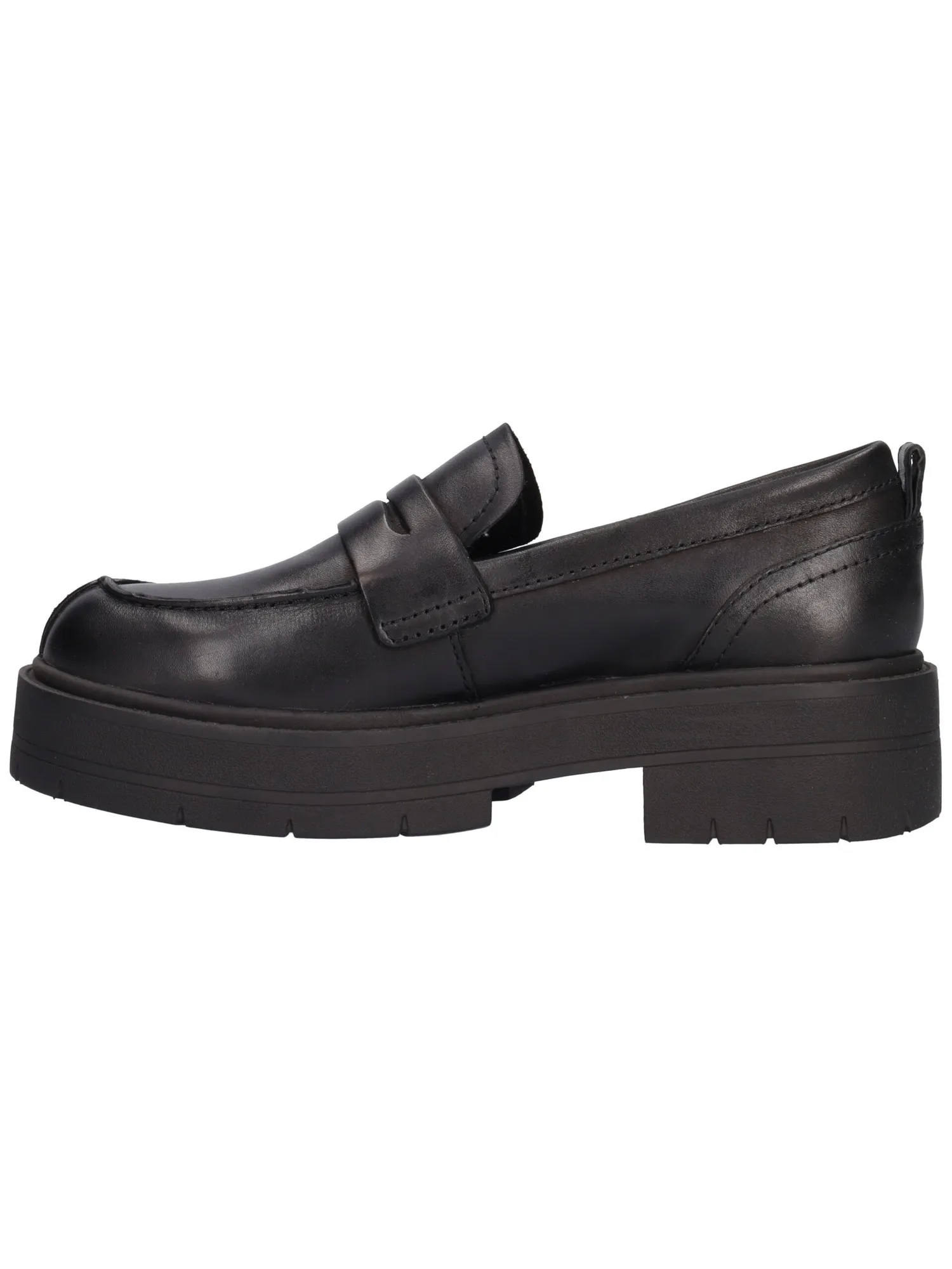 Mocassino tacco basso Geox Spherica da donna nero