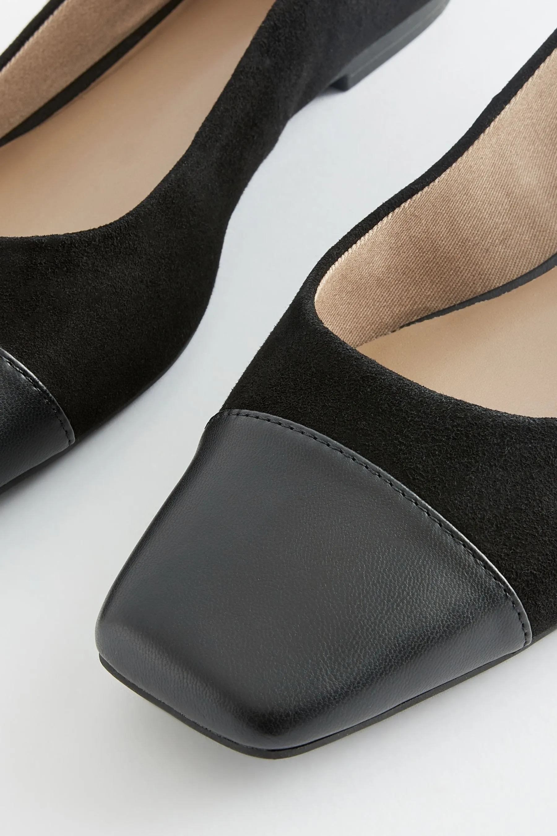 Nero  - Forever Comfort® - Ballerine cap toe in pelle Scarpe