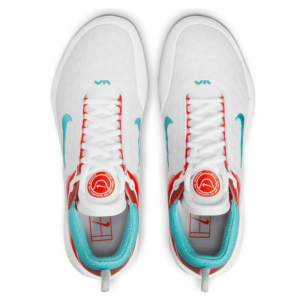 Nike Court Zoom Nxt Bianco Washed Teal - Scarpe Da Tennis Uomo